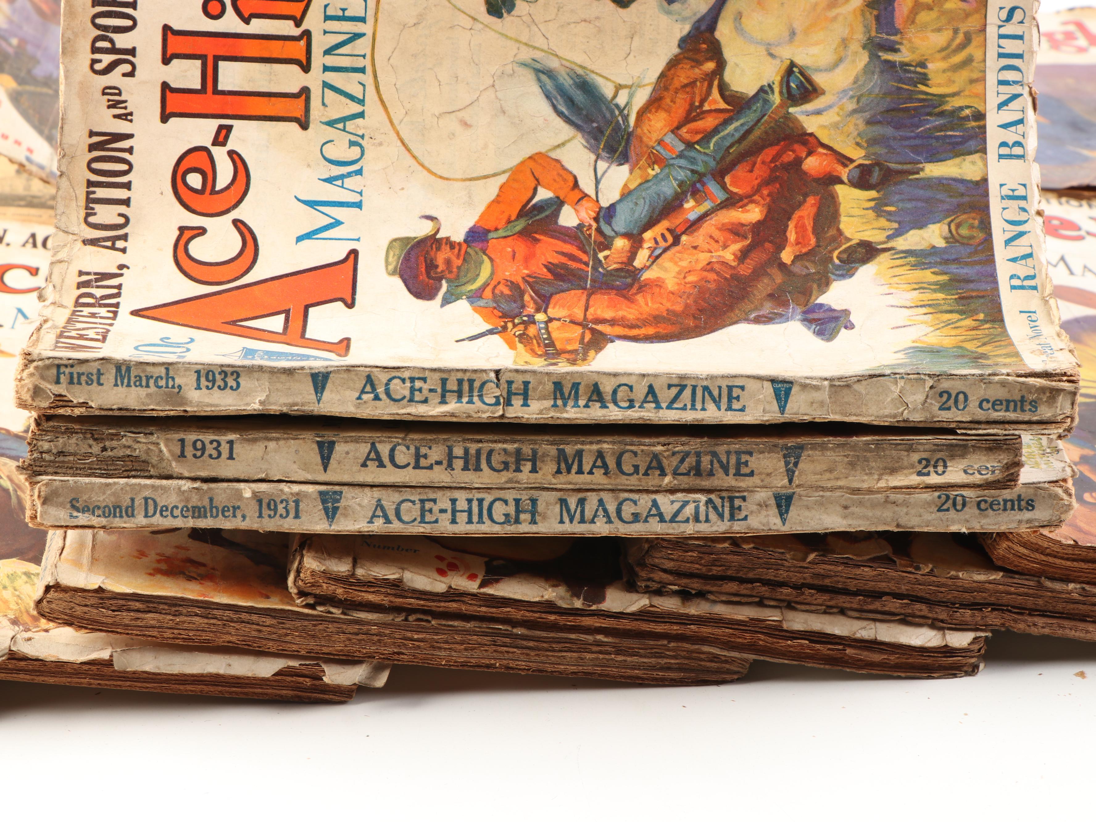 "Ace-High Magazine" 1931–1934 Issues with Louis L'Amour Western Books