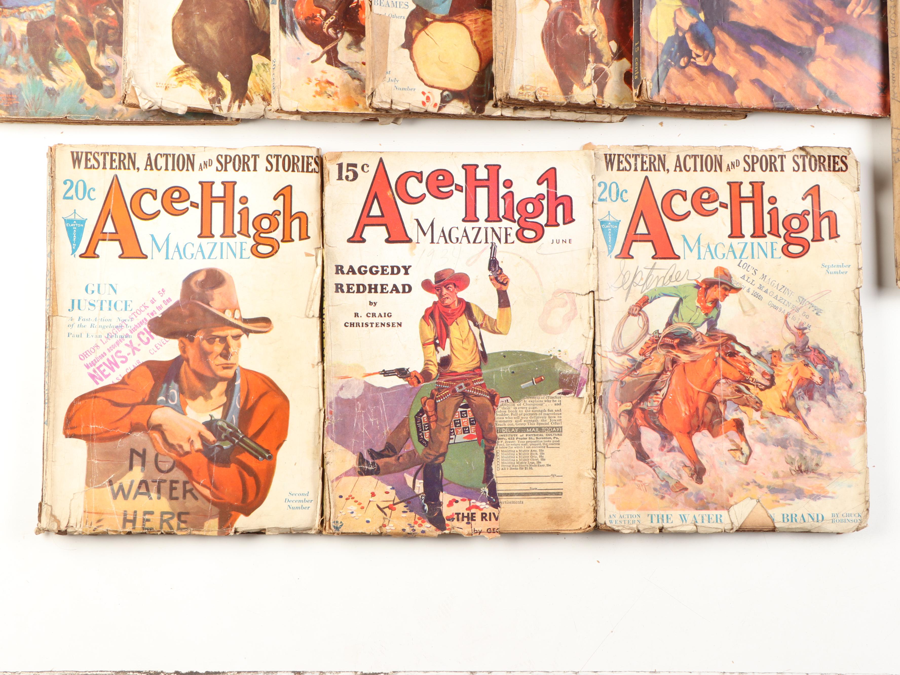 "Ace-High Magazine" 1931–1934 Issues with Louis L'Amour Western Books