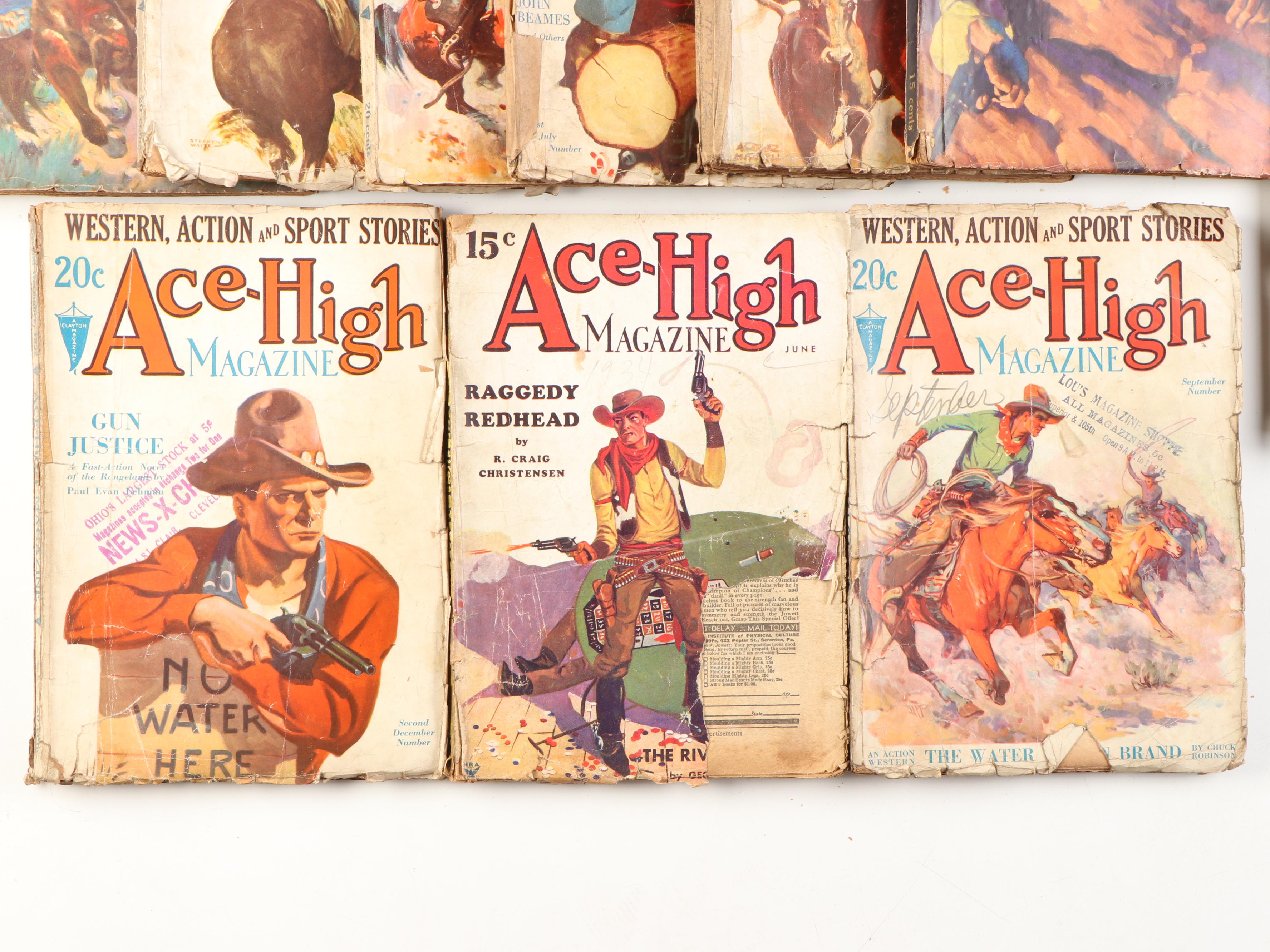 "Ace-High Magazine" 1931–1934 Issues with Louis L'Amour Western Books