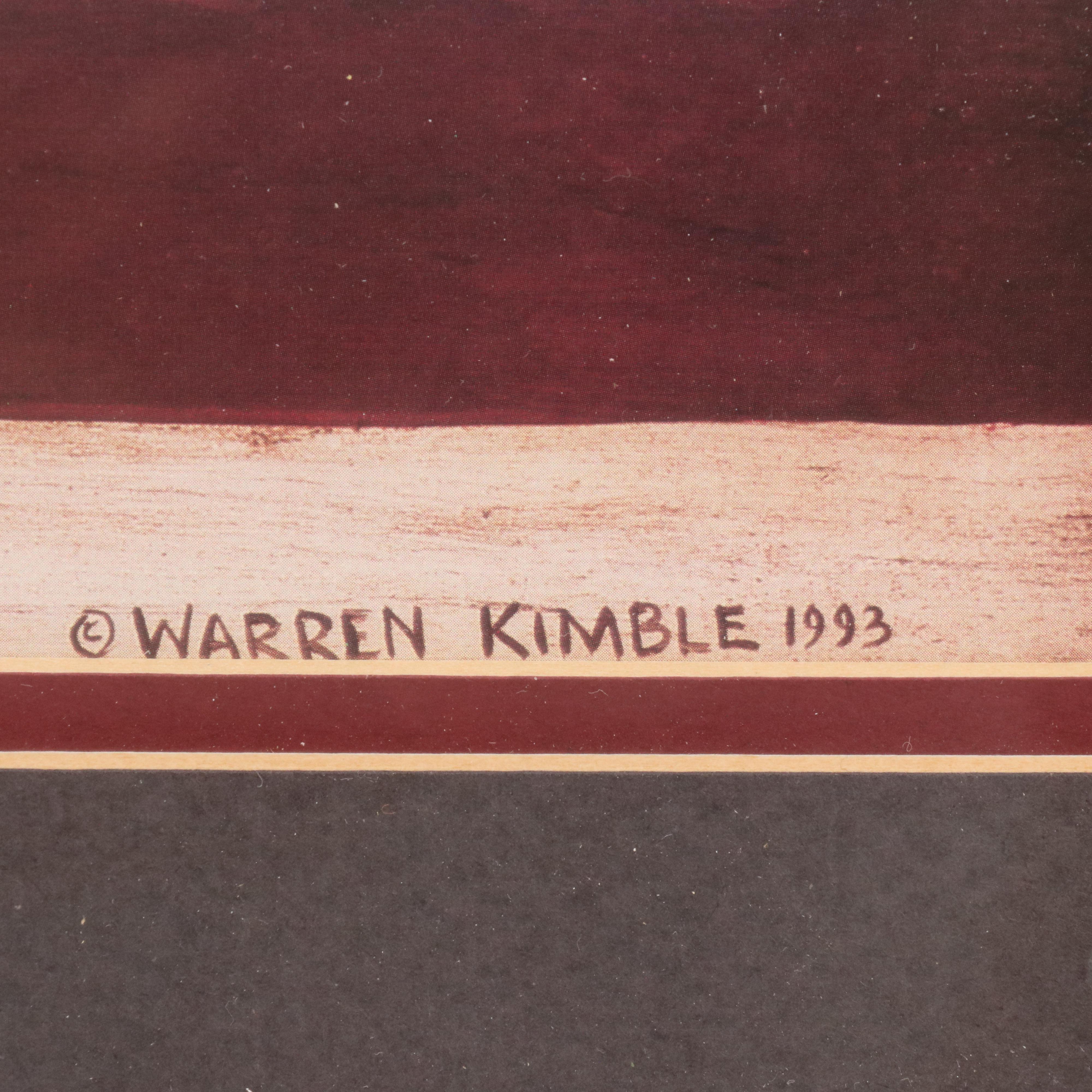 American Folk Art Style Offset Lithographs After Warren Kimble and Others