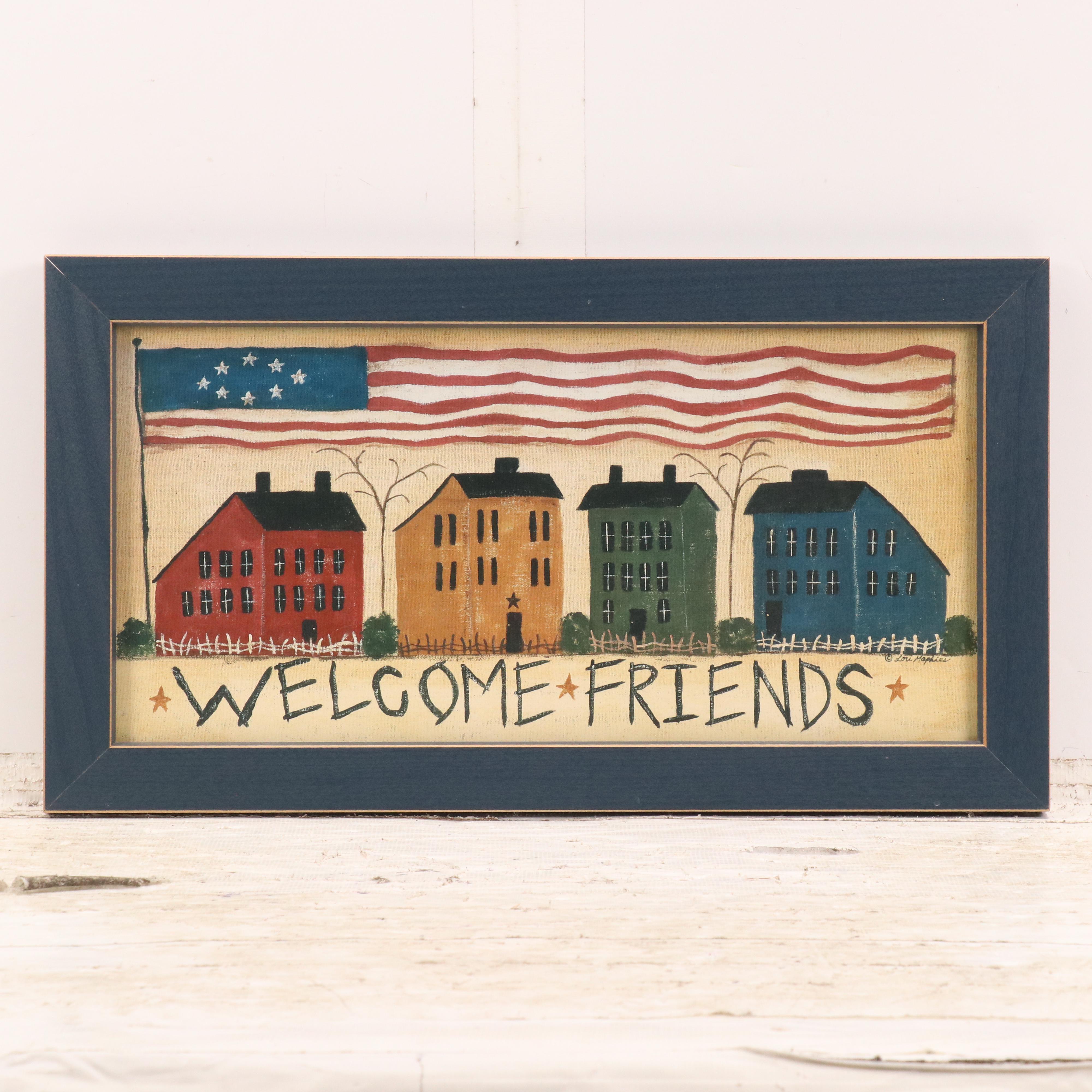 American Folk Art Style Offset Lithographs After Warren Kimble and Others