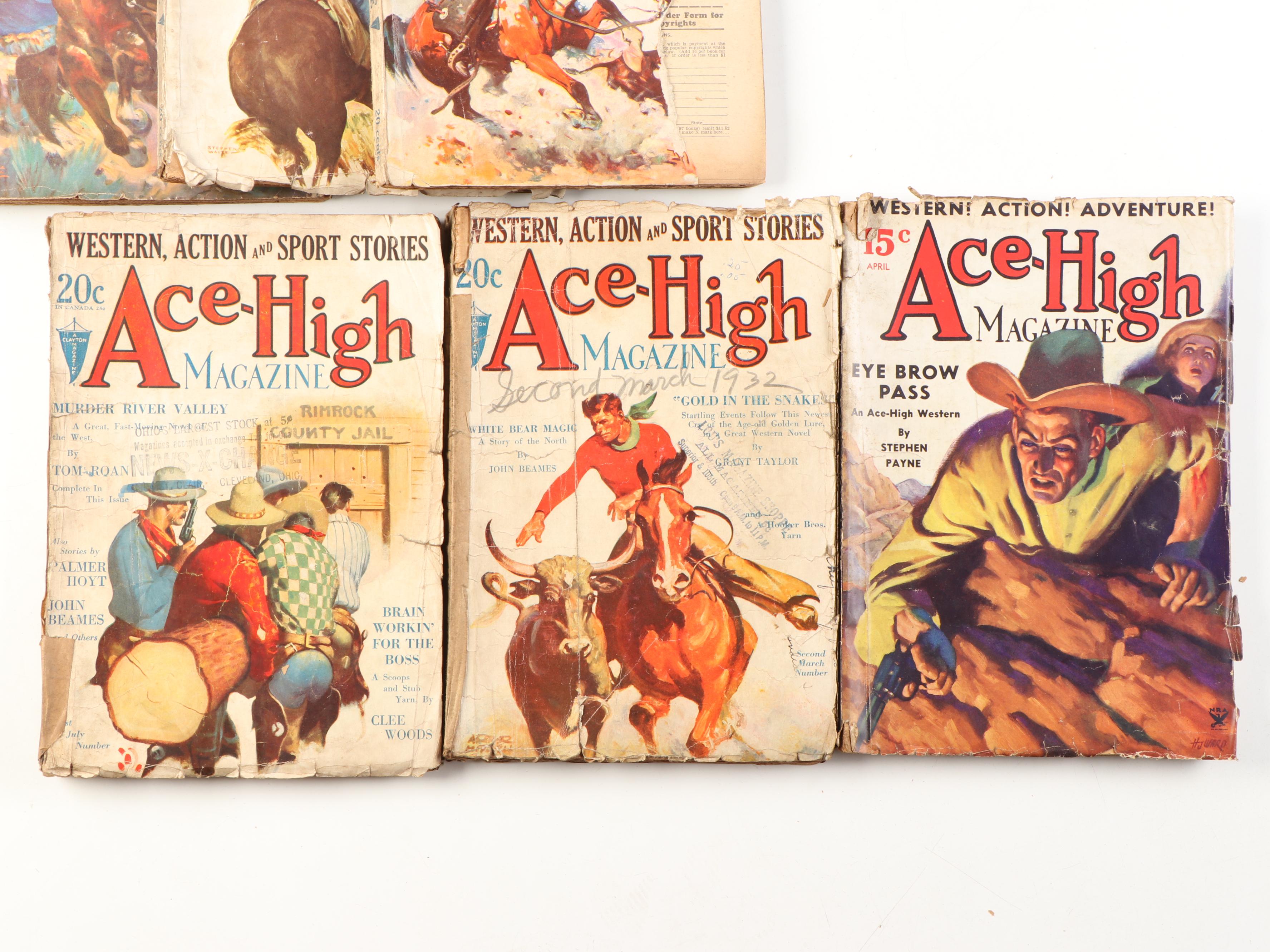 "Ace-High Magazine" 1931–1934 Issues with Louis L'Amour Western Books