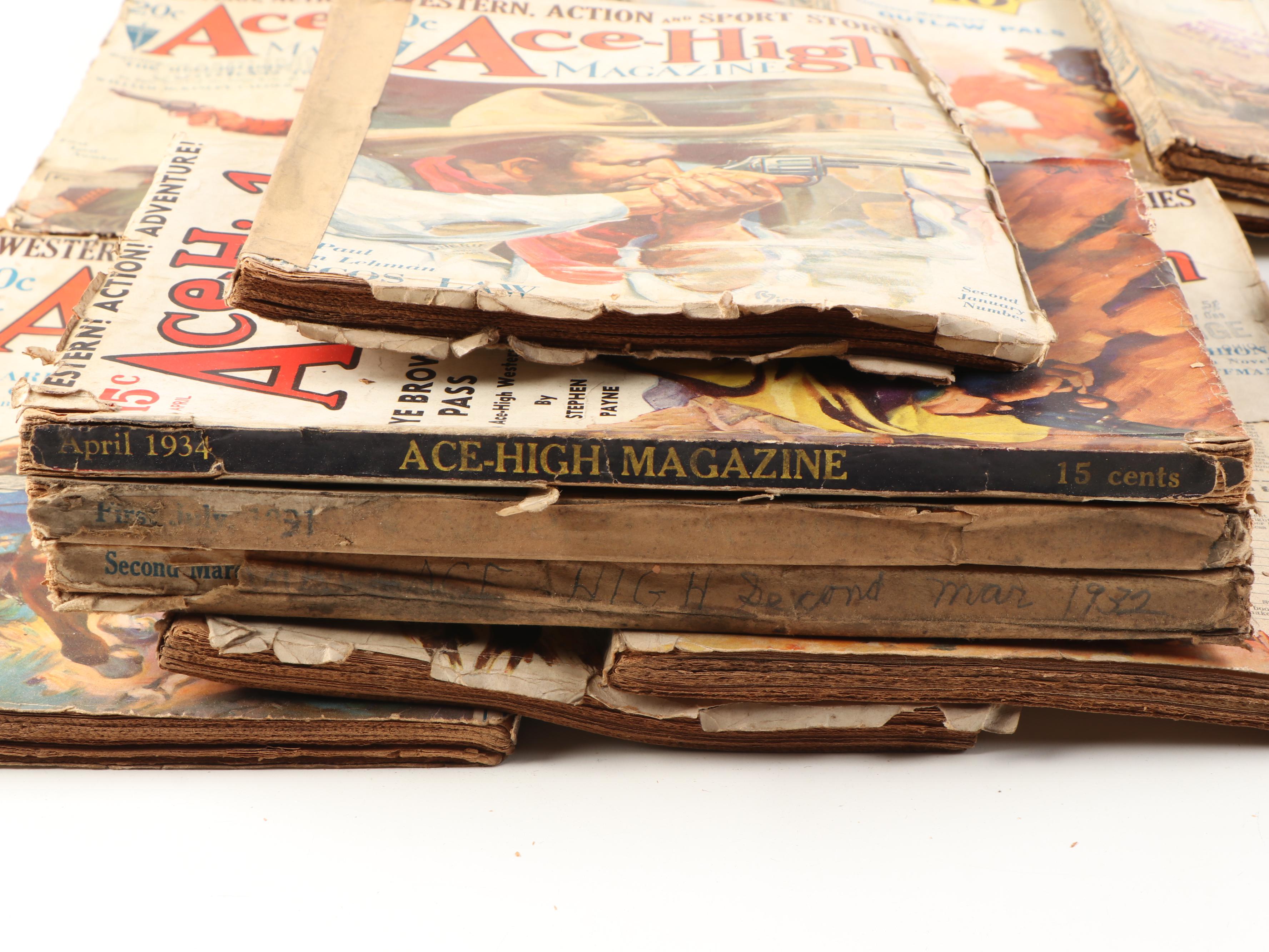 "Ace-High Magazine" 1931–1934 Issues with Louis L'Amour Western Books