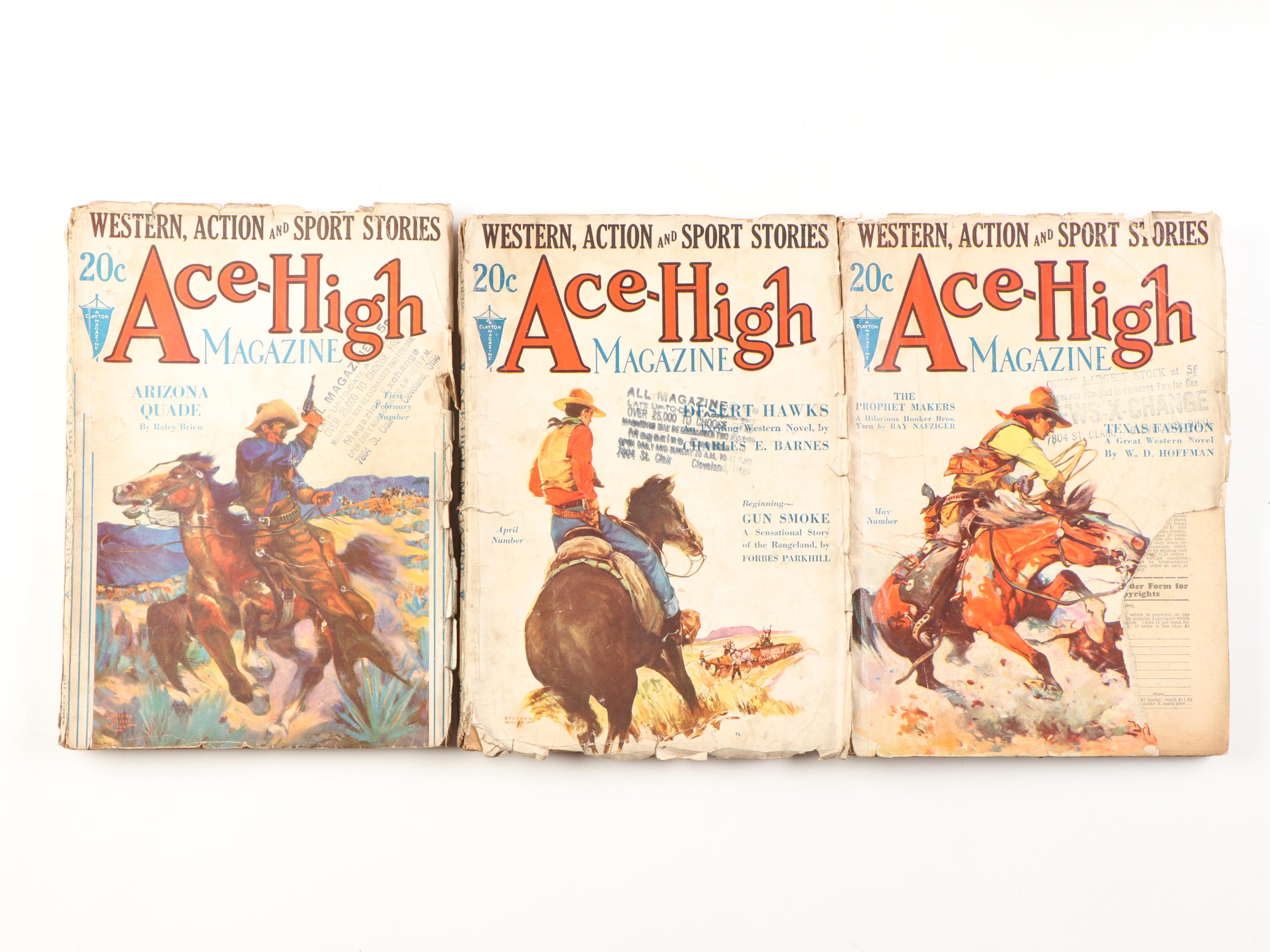 "Ace-High Magazine" 1931–1934 Issues with Louis L'Amour Western Books