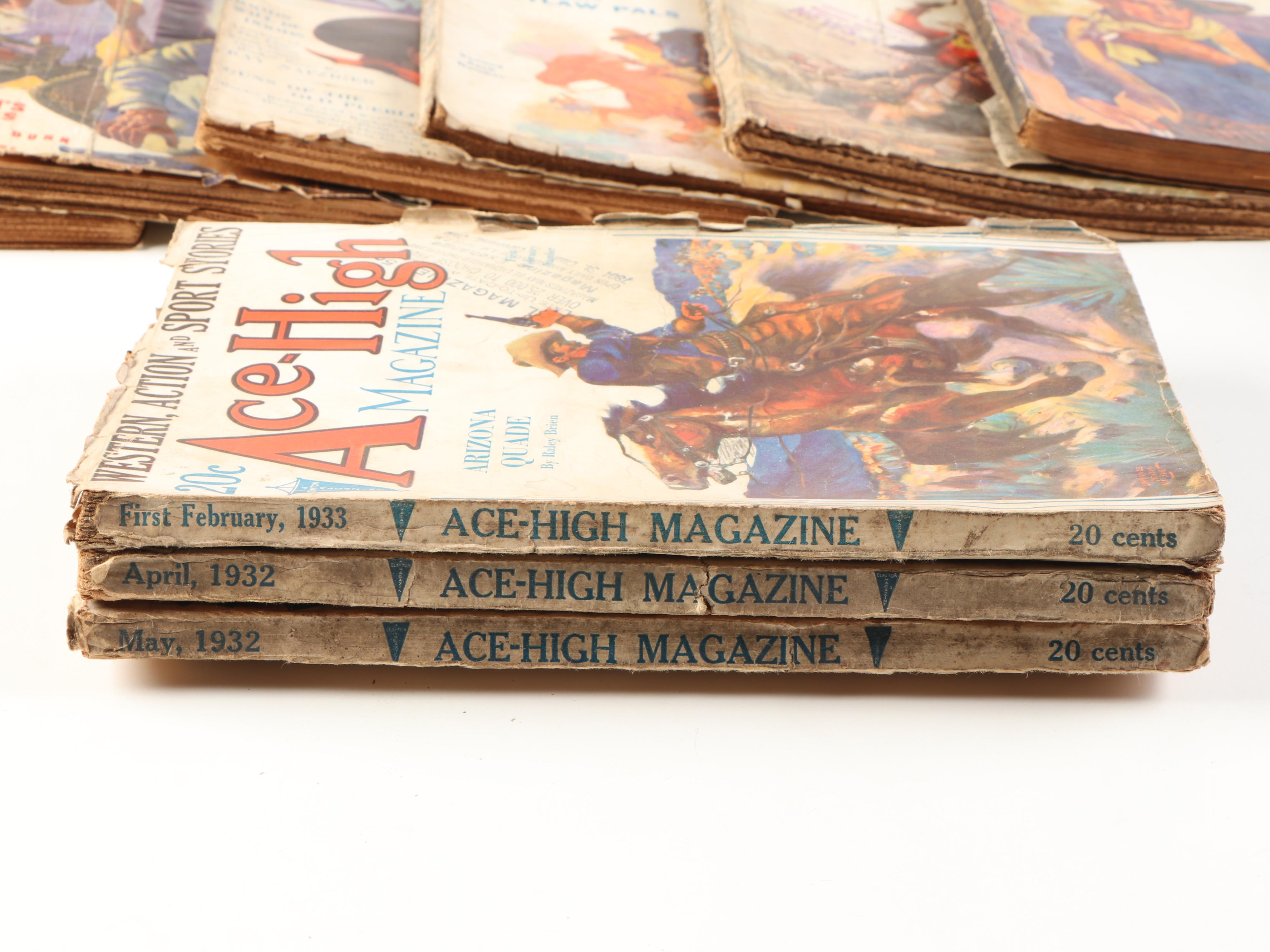 "Ace-High Magazine" 1931–1934 Issues with Louis L'Amour Western Books
