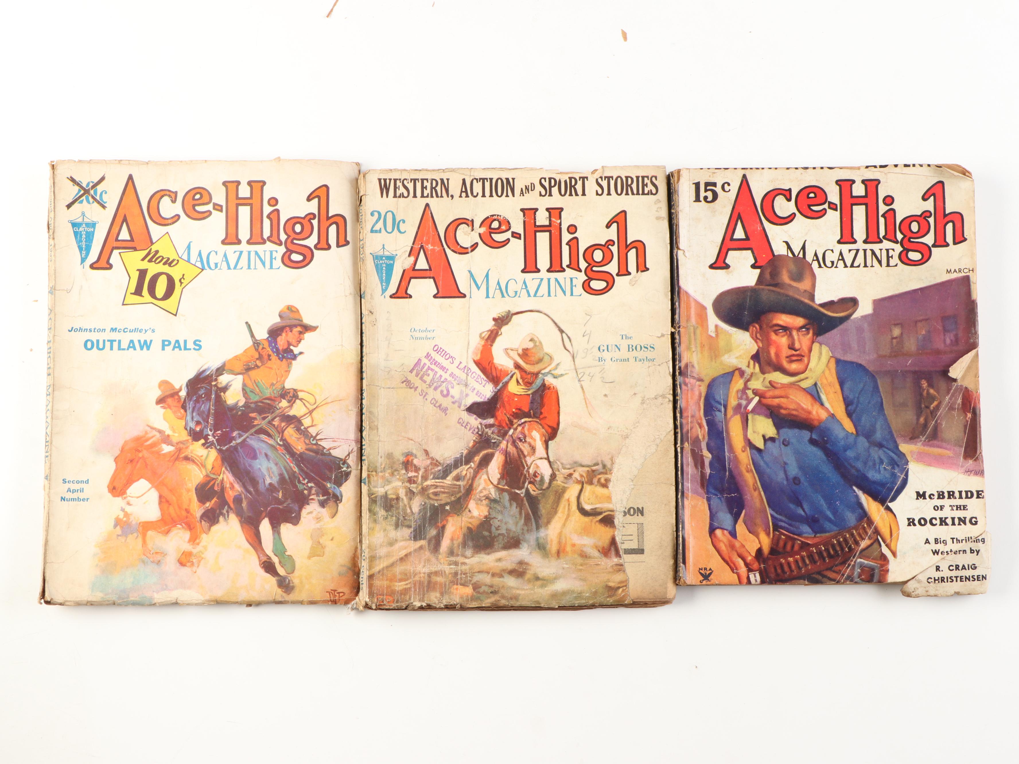 "Ace-High Magazine" 1931–1934 Issues with Louis L'Amour Western Books