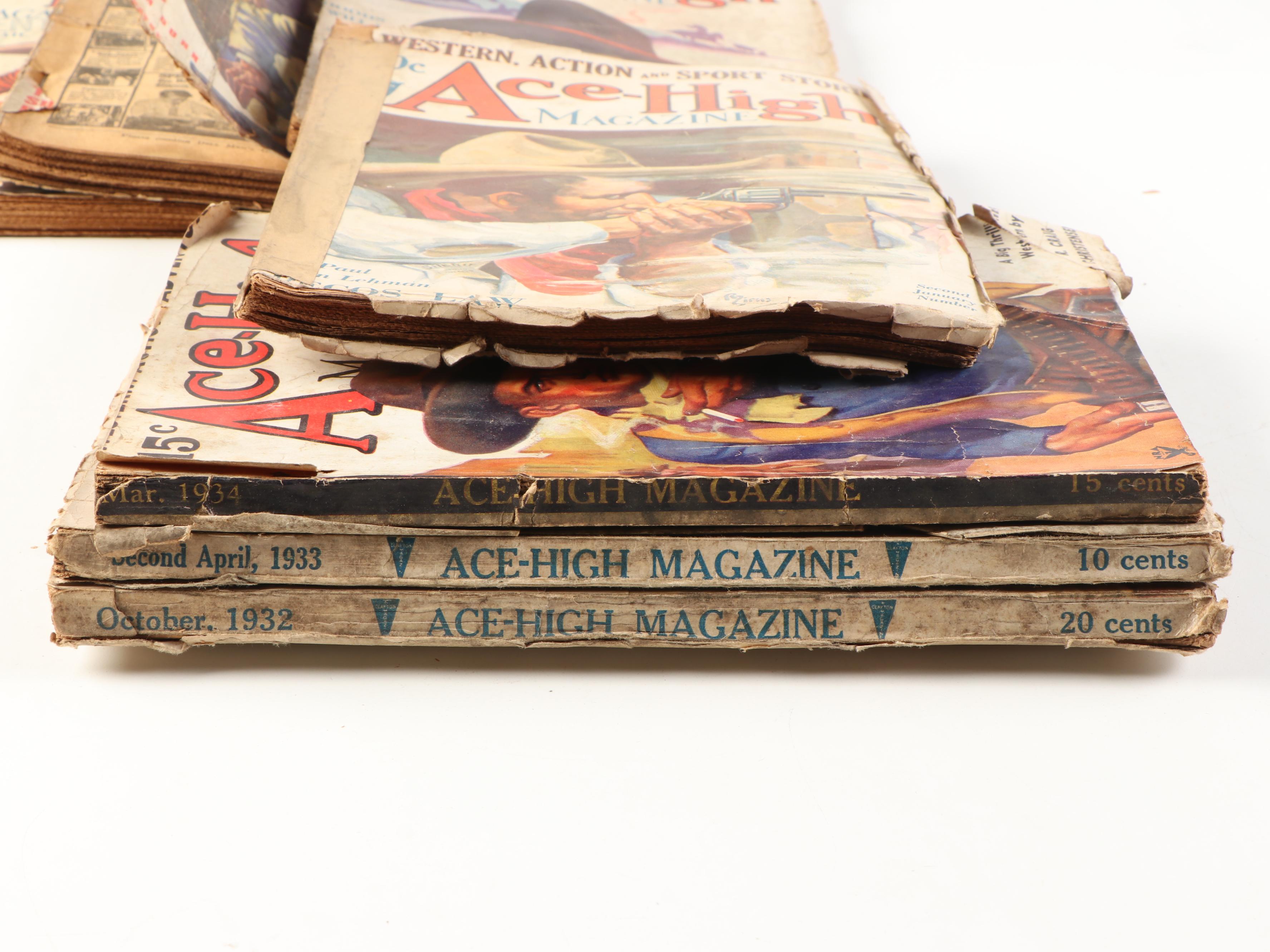 "Ace-High Magazine" 1931–1934 Issues with Louis L'Amour Western Books