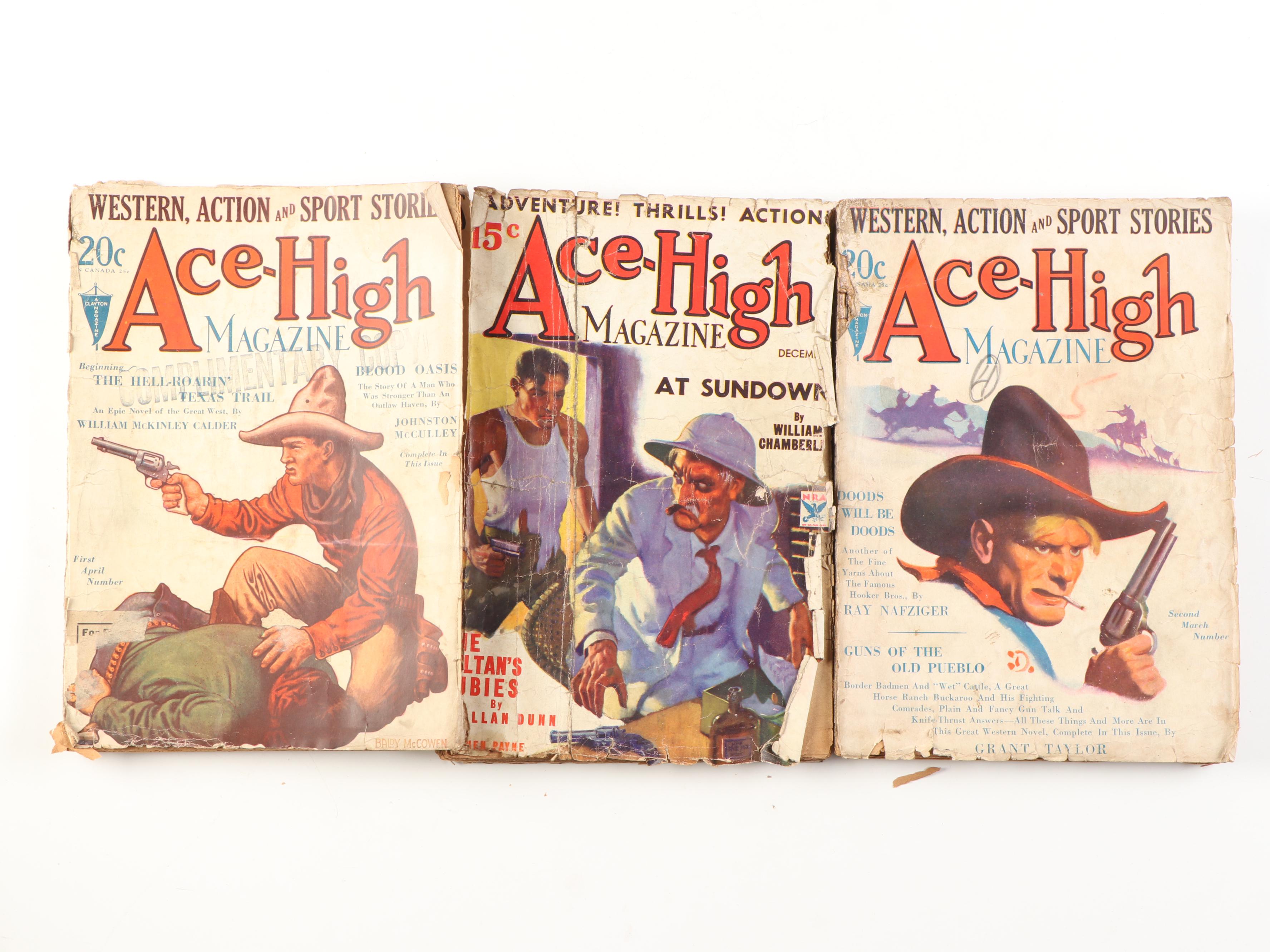 "Ace-High Magazine" 1931–1934 Issues with Louis L'Amour Western Books
