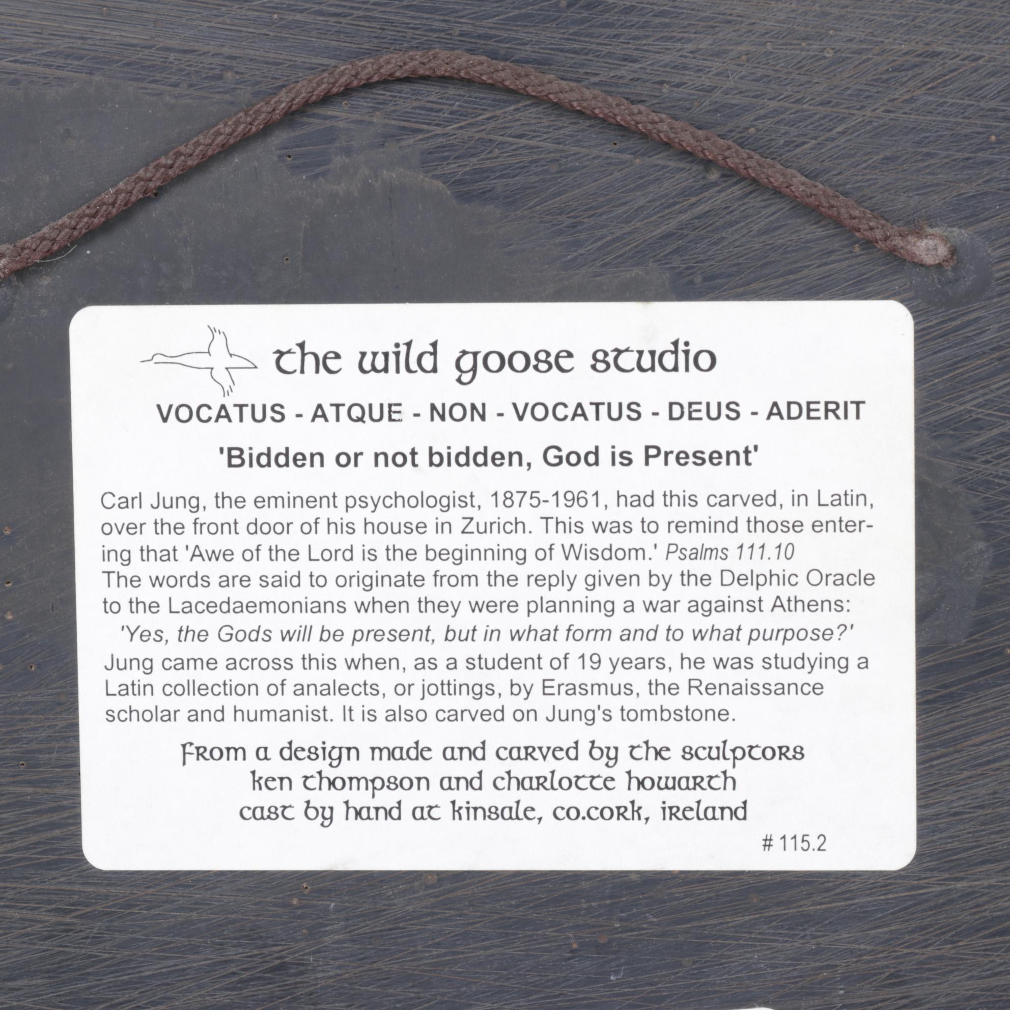 Wild Goose Studio "Vocatus Atque Non Vocatus..." and Father Time Replica Plaques