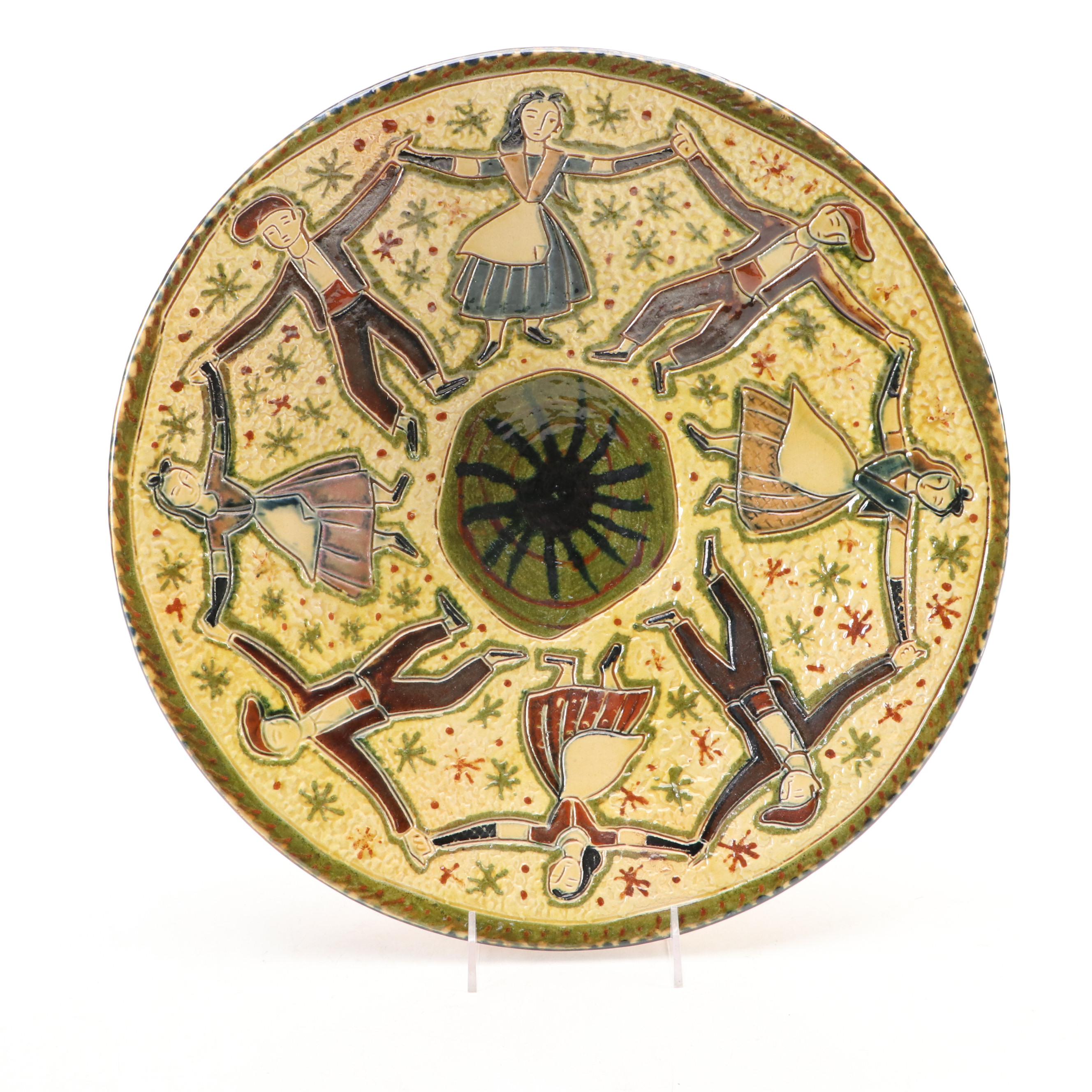 Spanish Studio Pottery Ceramic Decorative Plate