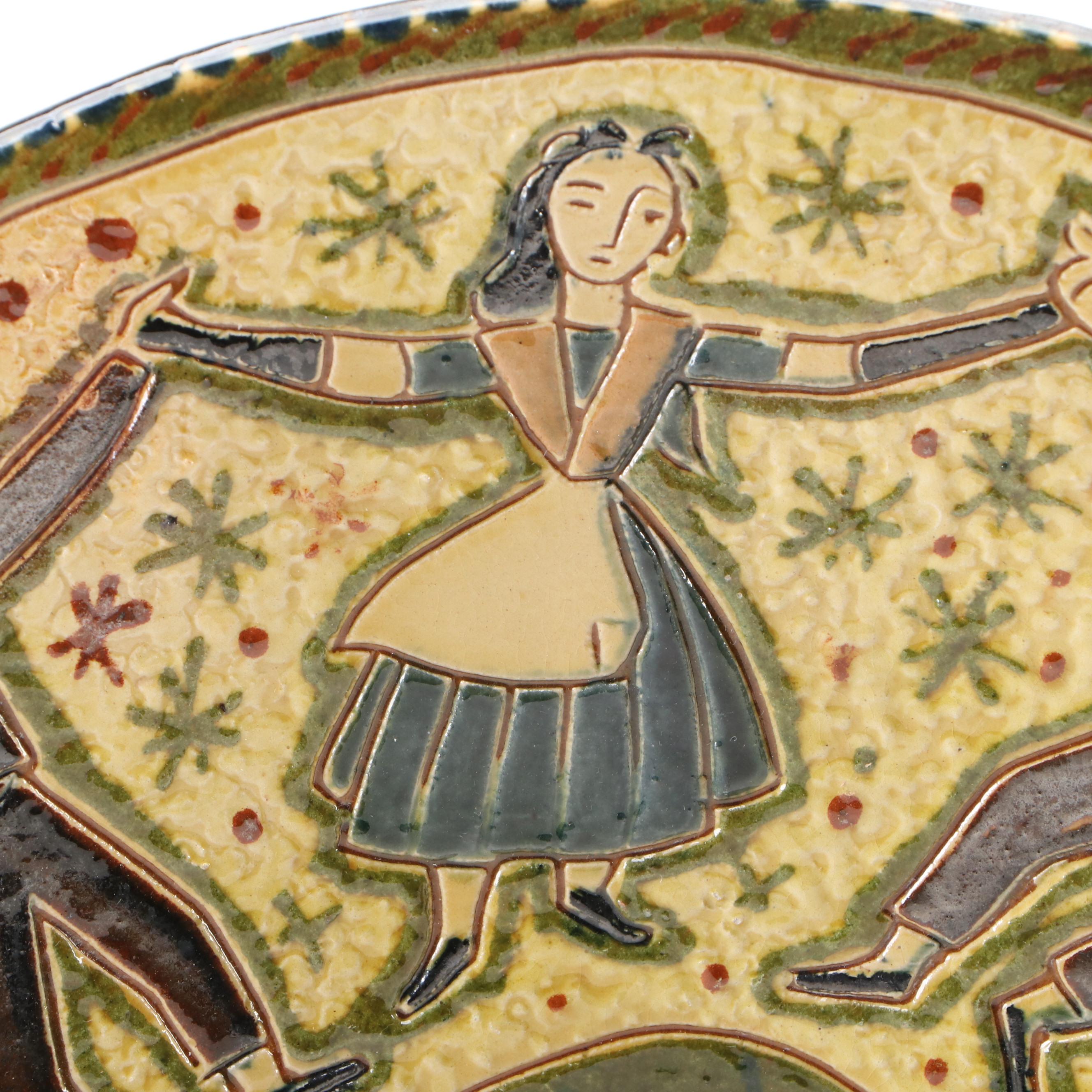 Spanish Studio Pottery Ceramic Decorative Plate