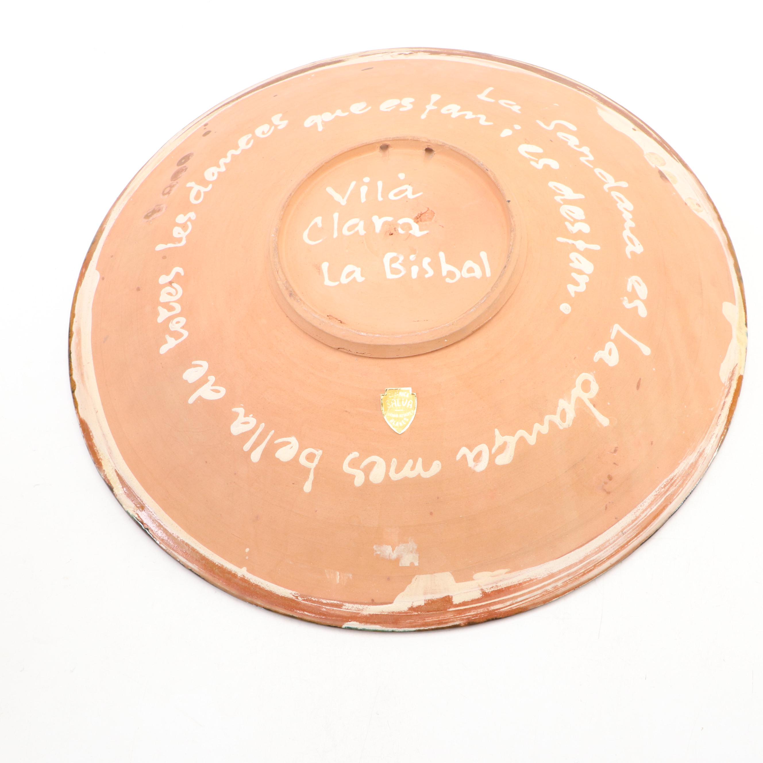 Spanish Studio Pottery Ceramic Decorative Plate