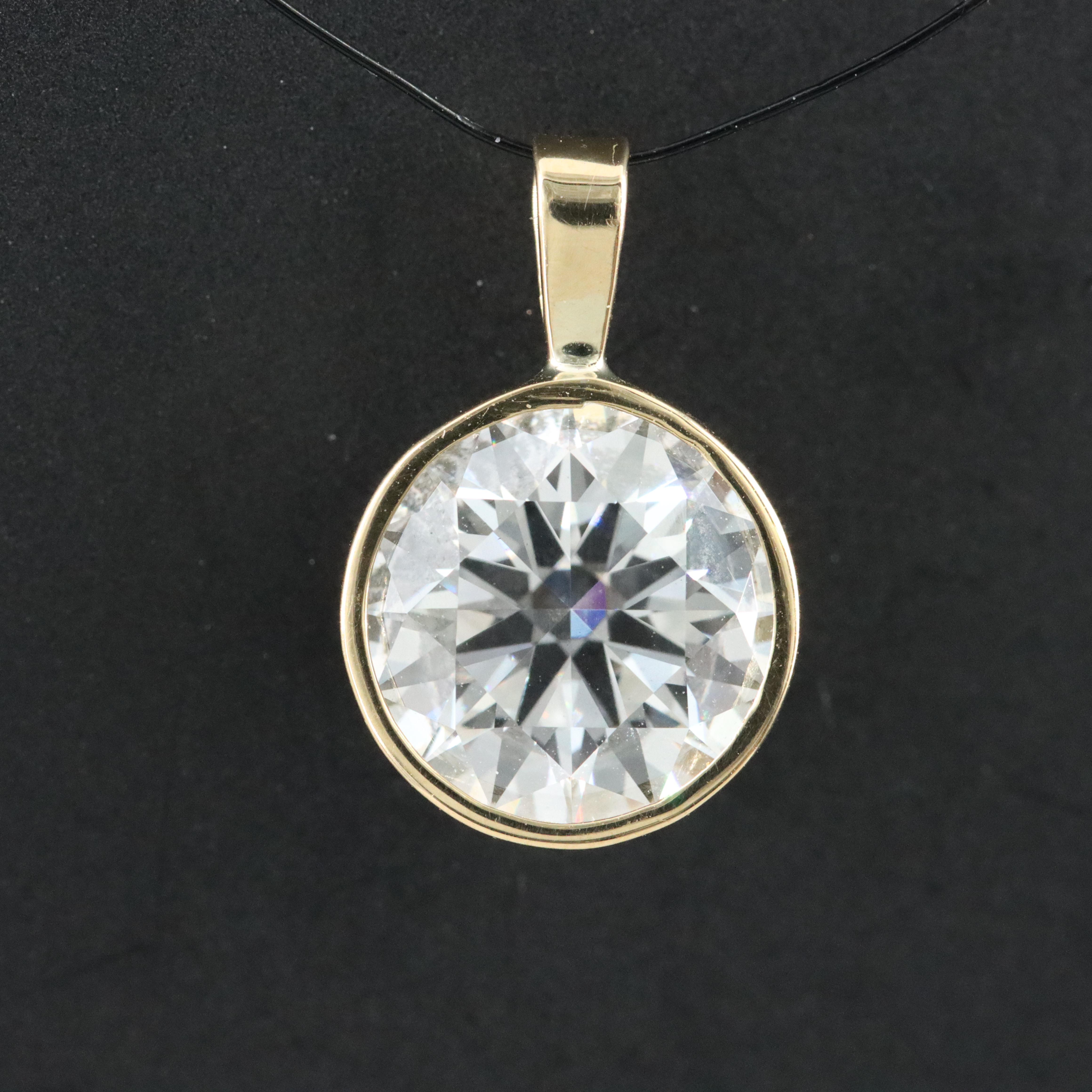 18K 2.57 CT Lab Grown Diamond Pendant with IGI Report