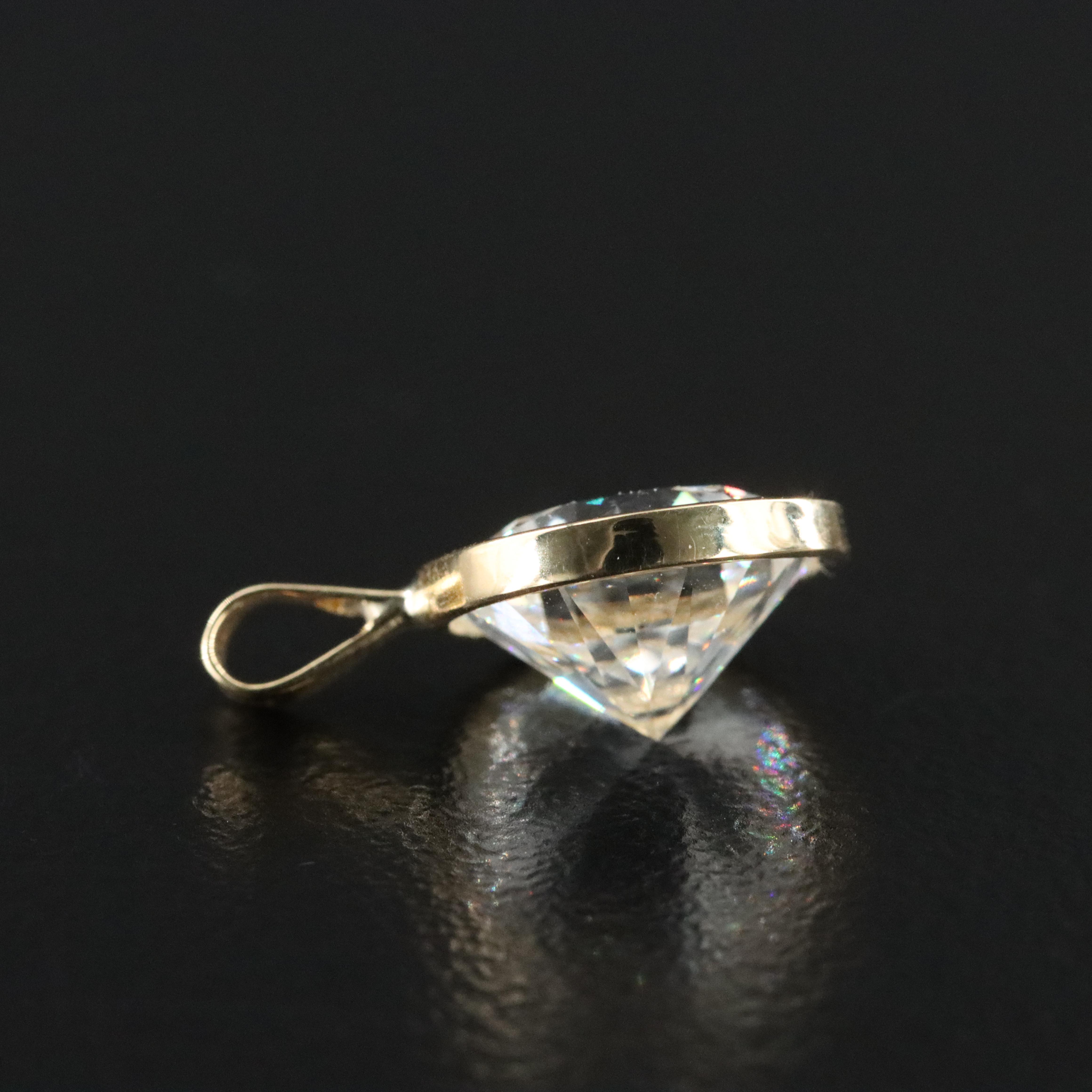 18K 2.57 CT Lab Grown Diamond Pendant with IGI Report