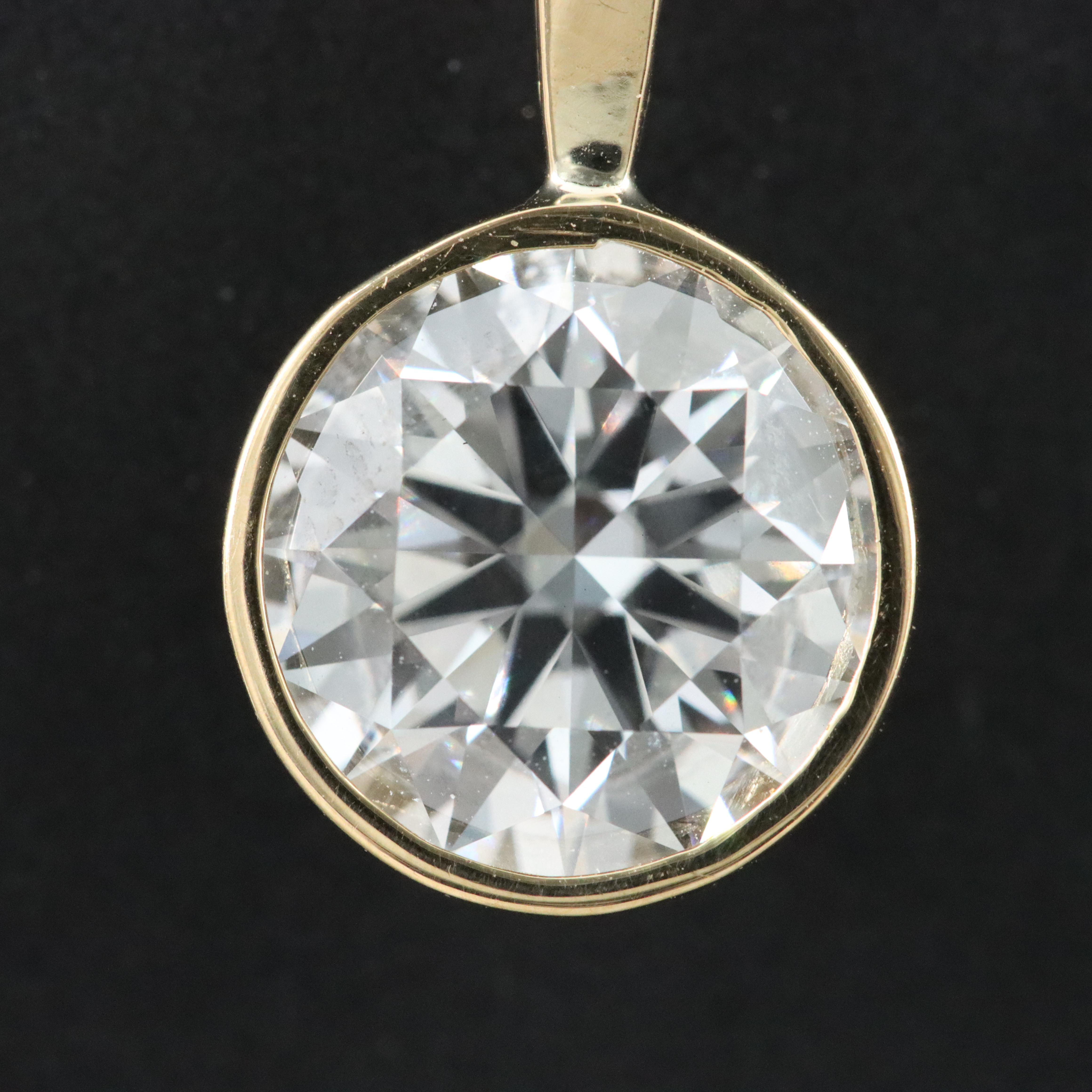 18K 2.57 CT Lab Grown Diamond Pendant with IGI Report