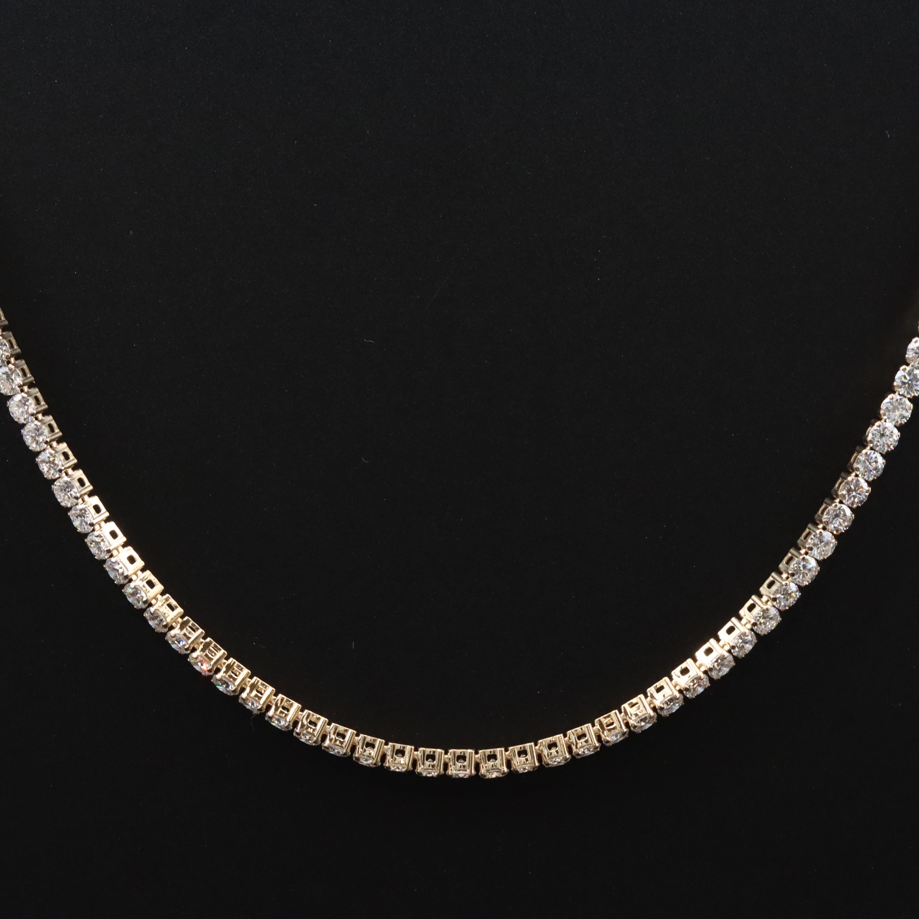 14K 8.74 CTW Lab Grown Diamond Line Necklace