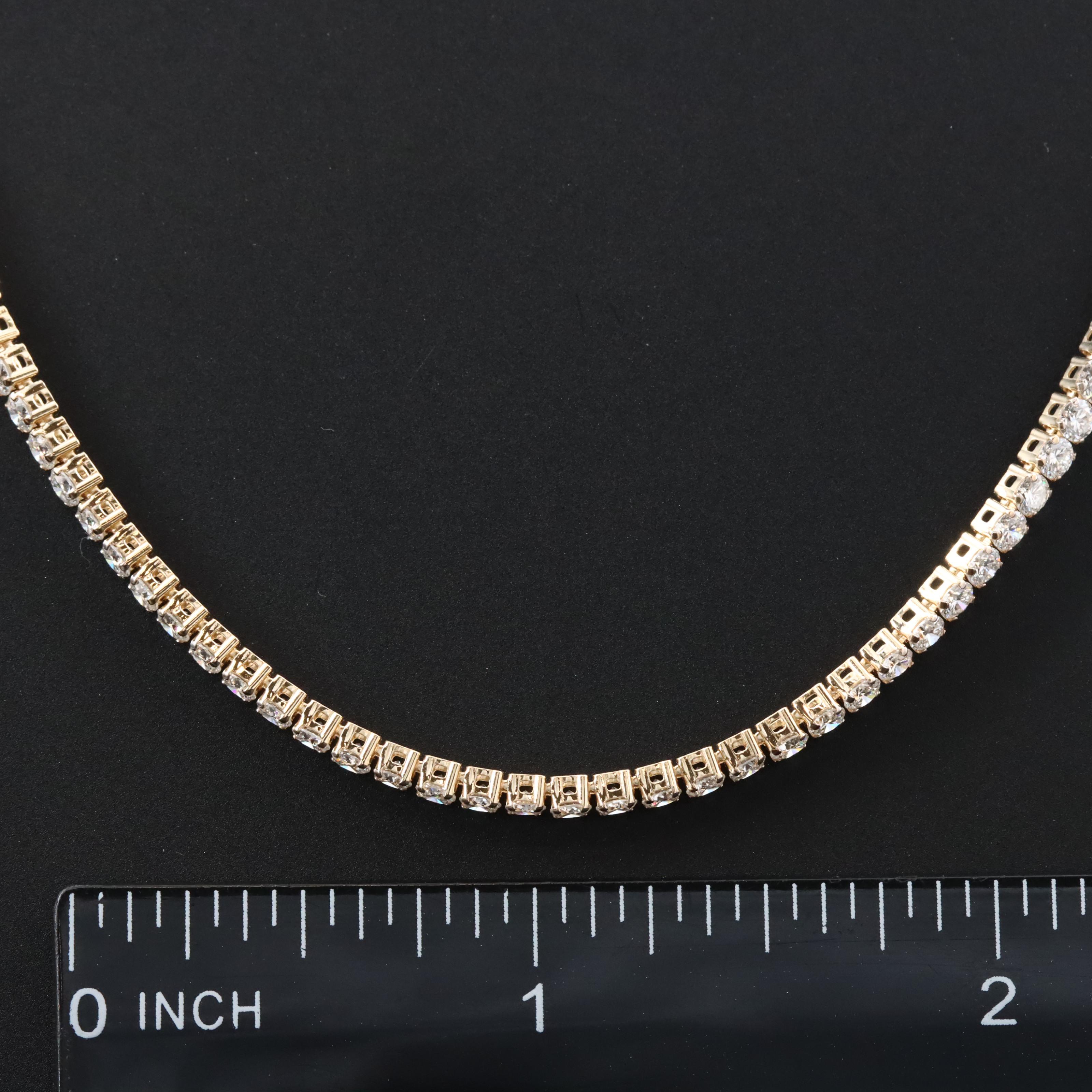 14K 8.74 CTW Lab Grown Diamond Line Necklace