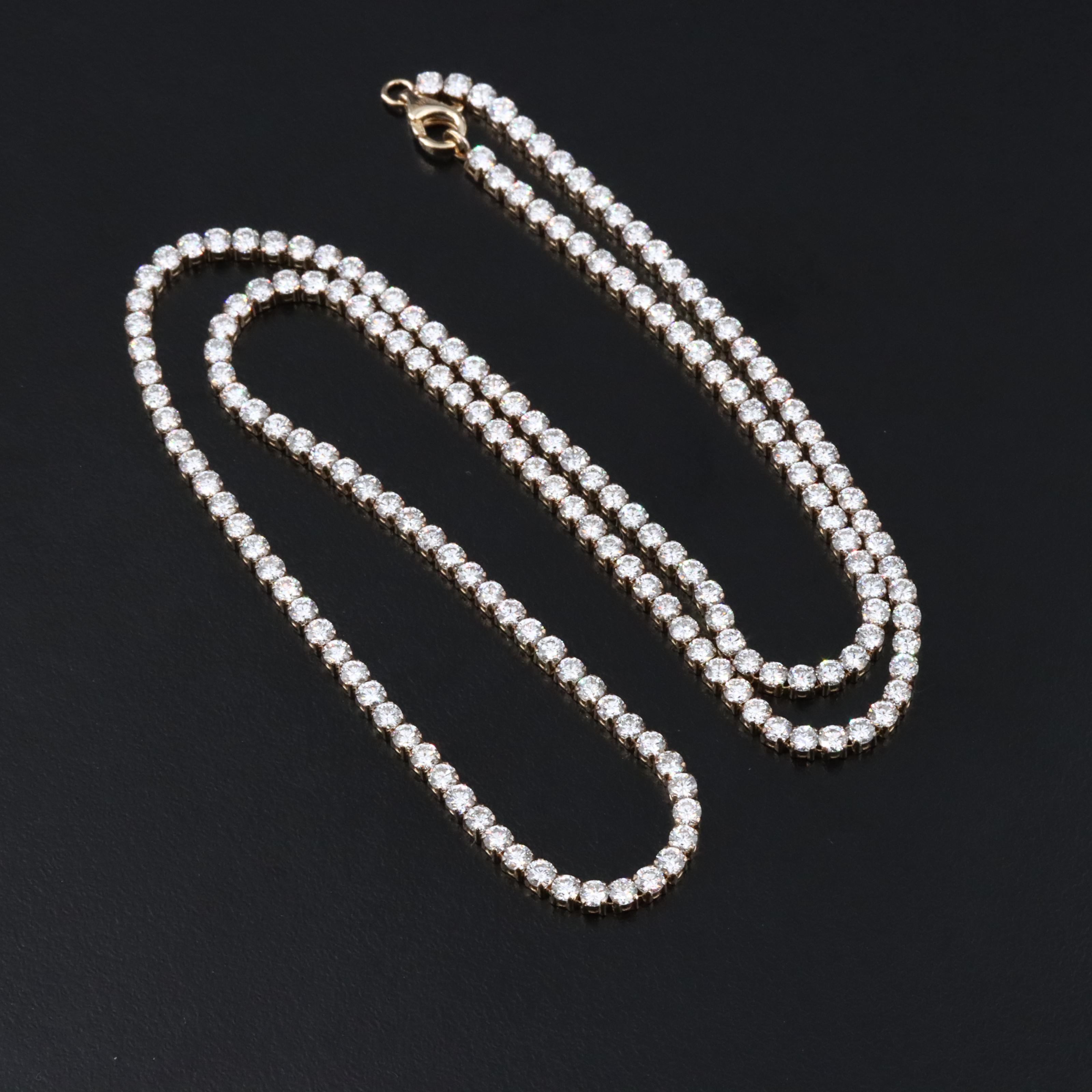 14K 8.74 CTW Lab Grown Diamond Line Necklace