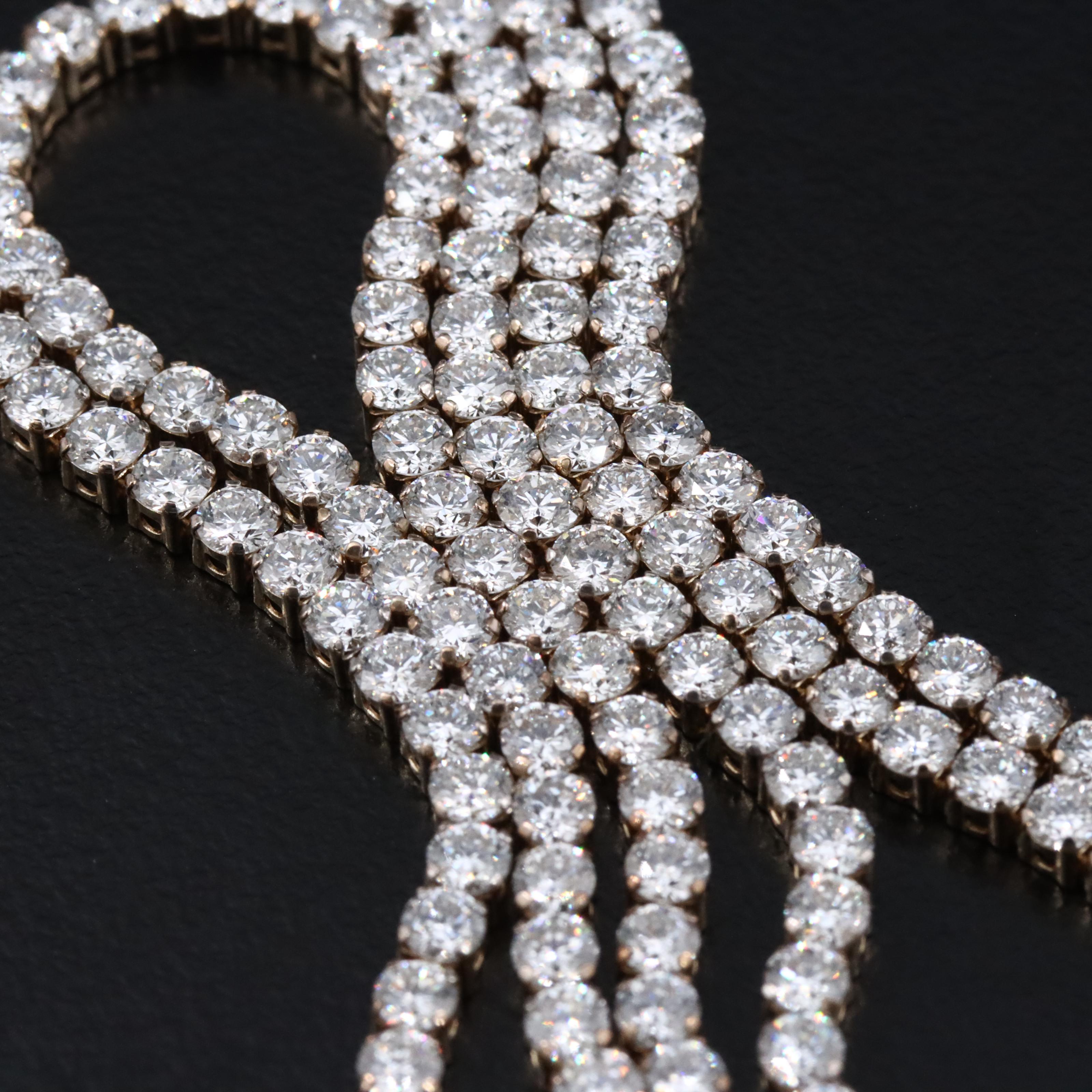 14K 8.74 CTW Lab Grown Diamond Line Necklace