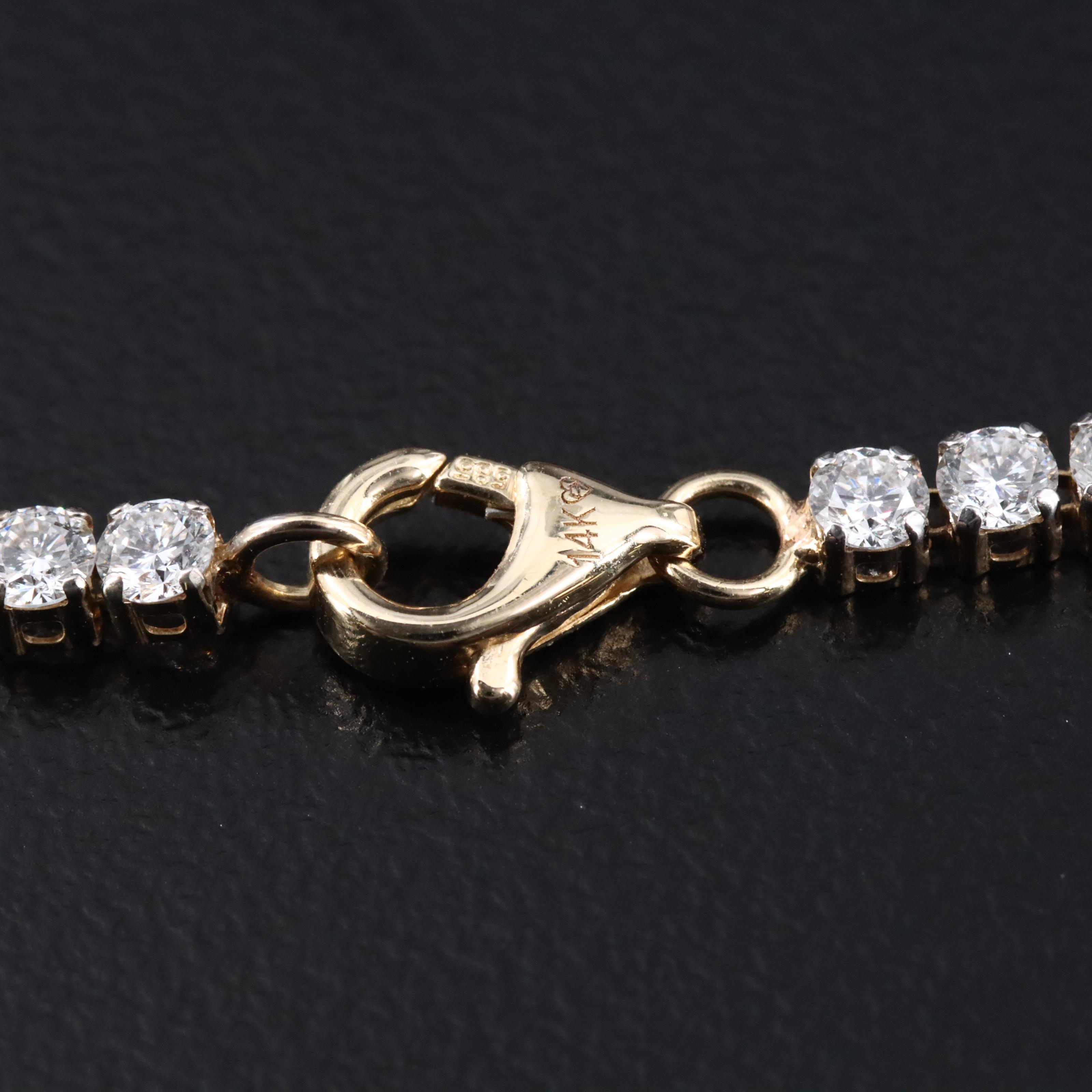 14K 8.74 CTW Lab Grown Diamond Line Necklace