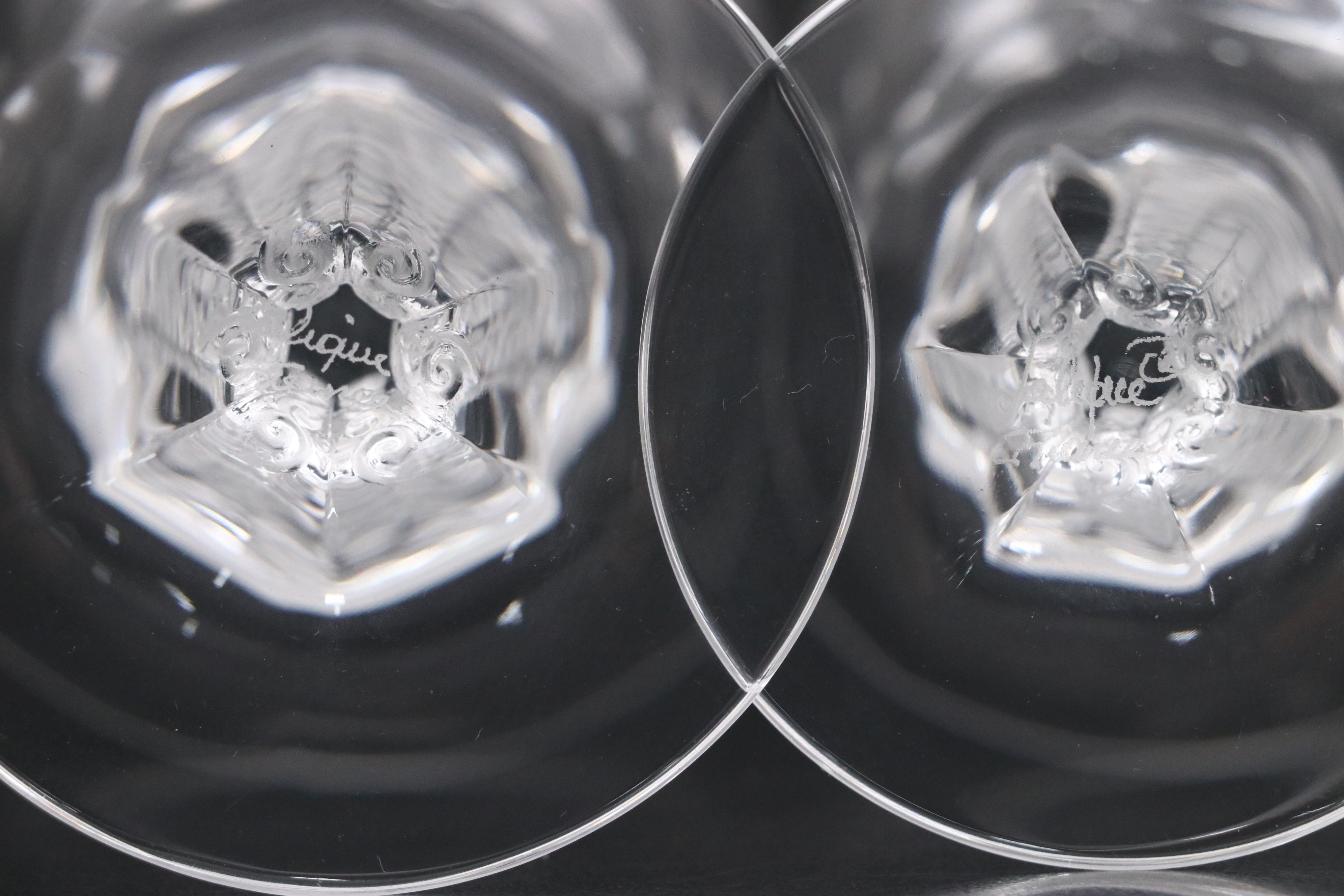 Lalique "Trèves" Crystal Water Goblet, Burgundy Wine Glasses, and More Stemware