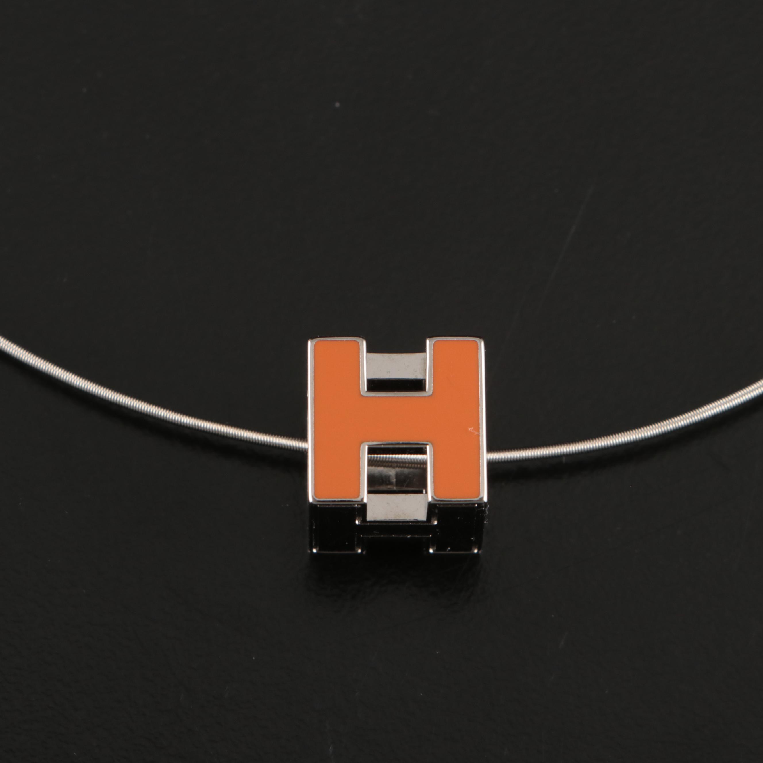 Hermès Cage d'H Cube Pendant Necklace