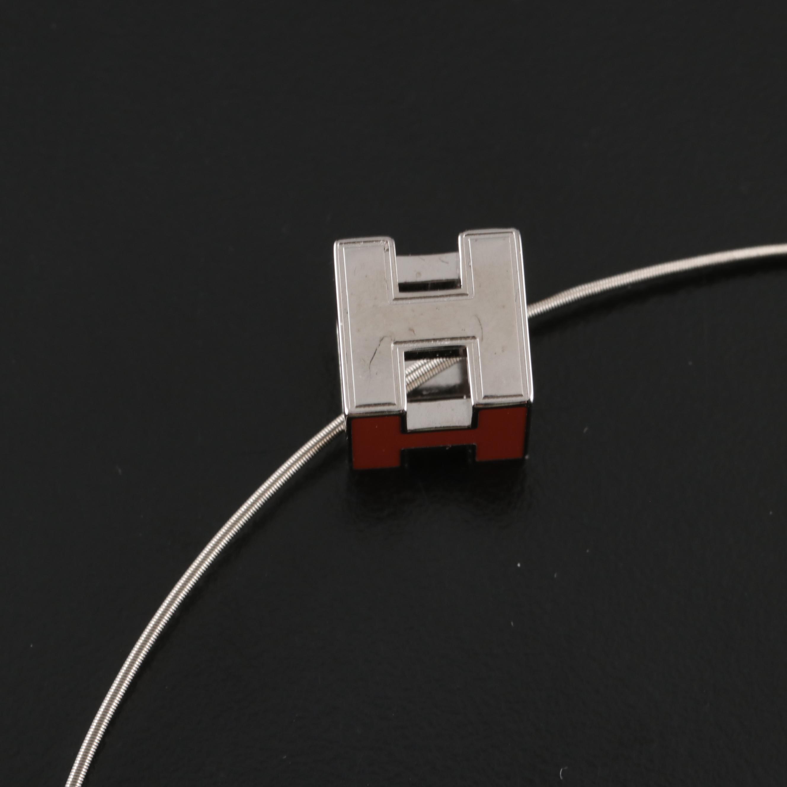 Hermès Cage d'H Cube Pendant Necklace