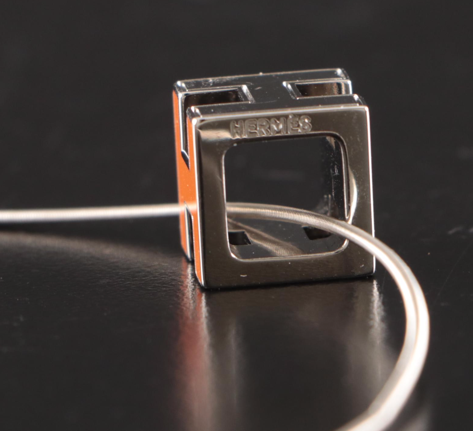 Hermès Cage d'H Cube Pendant Necklace