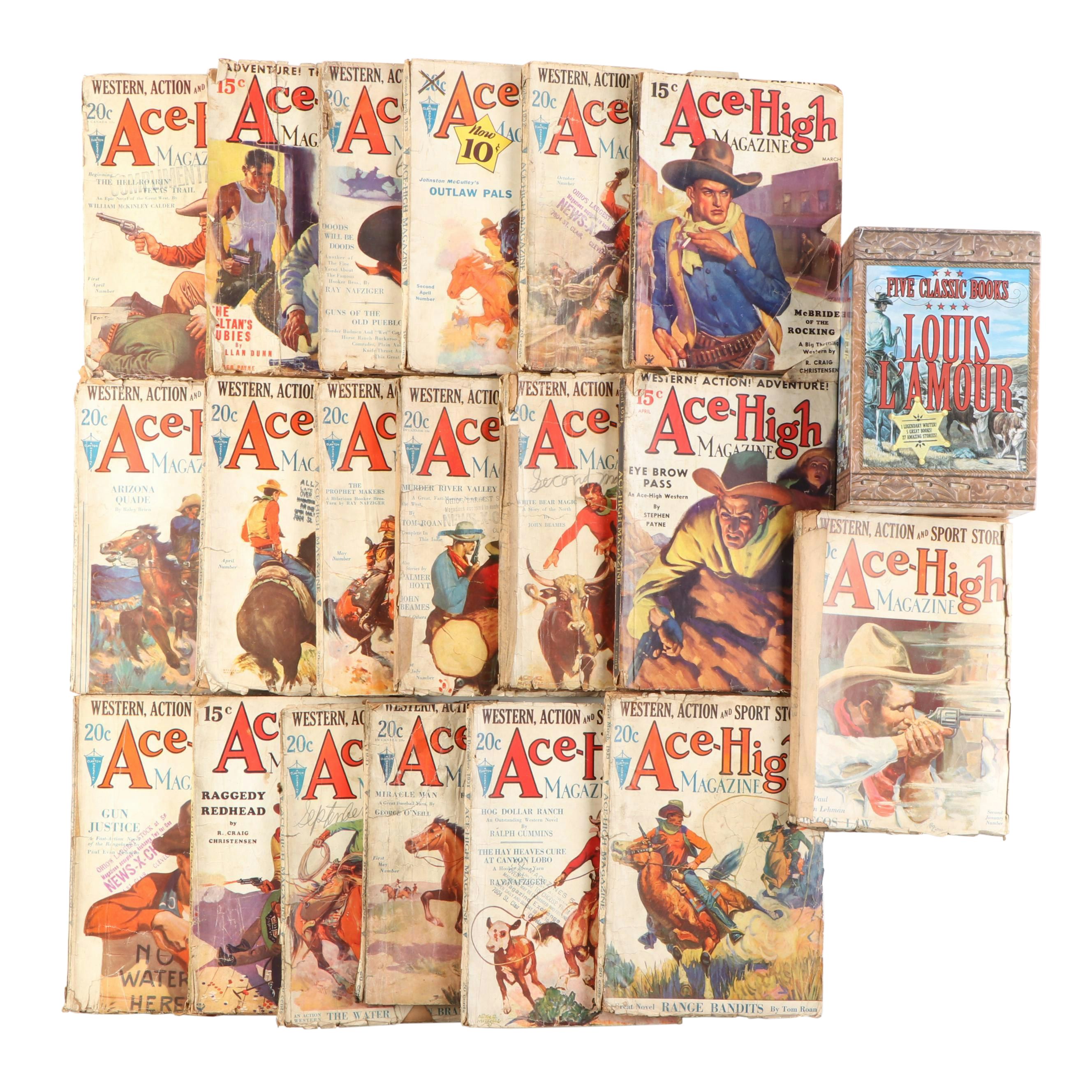 "Ace-High Magazine" 1931–1934 Issues with Louis L'Amour Western Books
