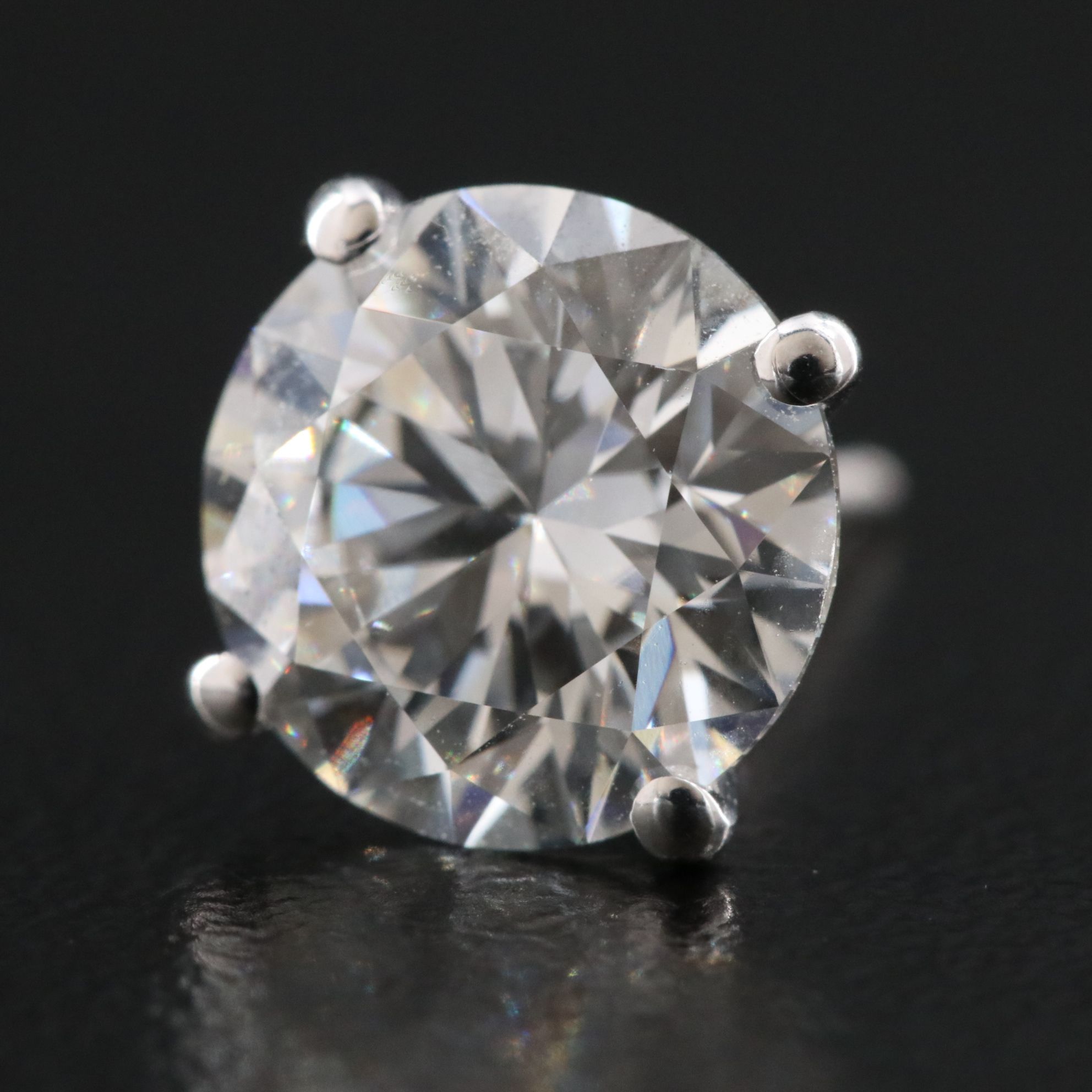 14K 5.00 CTW Lab Grown Diamond Solitaire Stud Earrings with IGI Reports