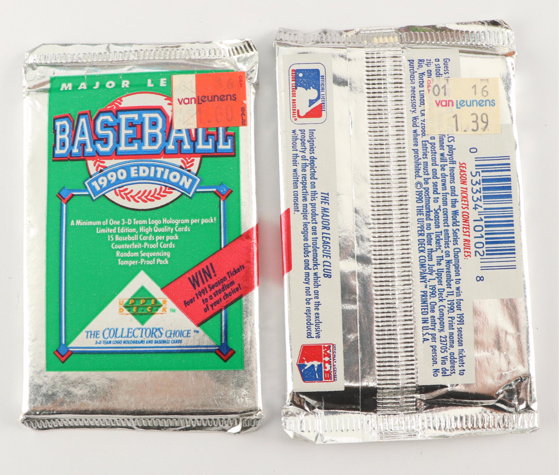 1993 Topps Sealed Baseball Card Wax Packs with Sealed Sets and More