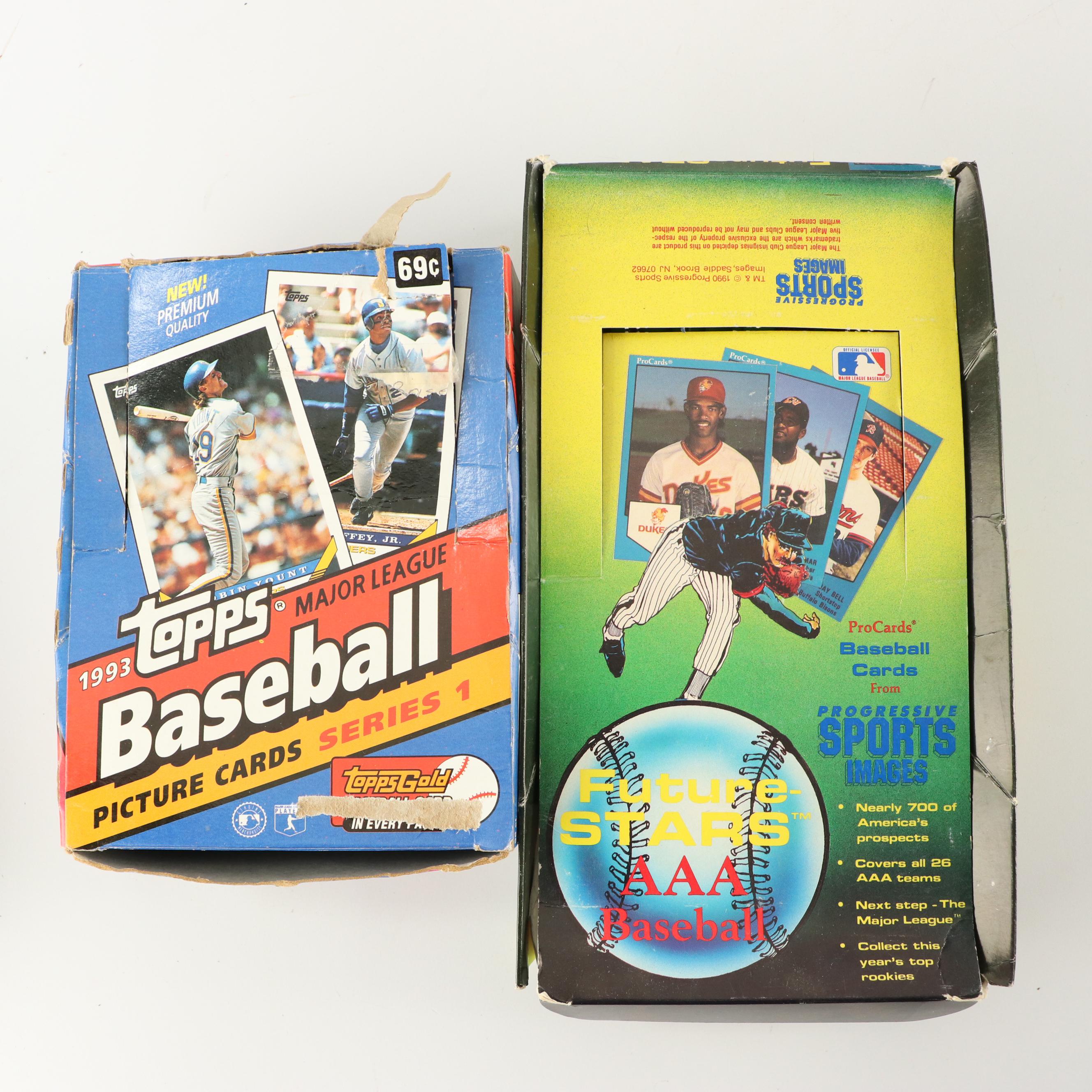 1993 Topps Sealed Baseball Card Wax Packs with Sealed Sets and More