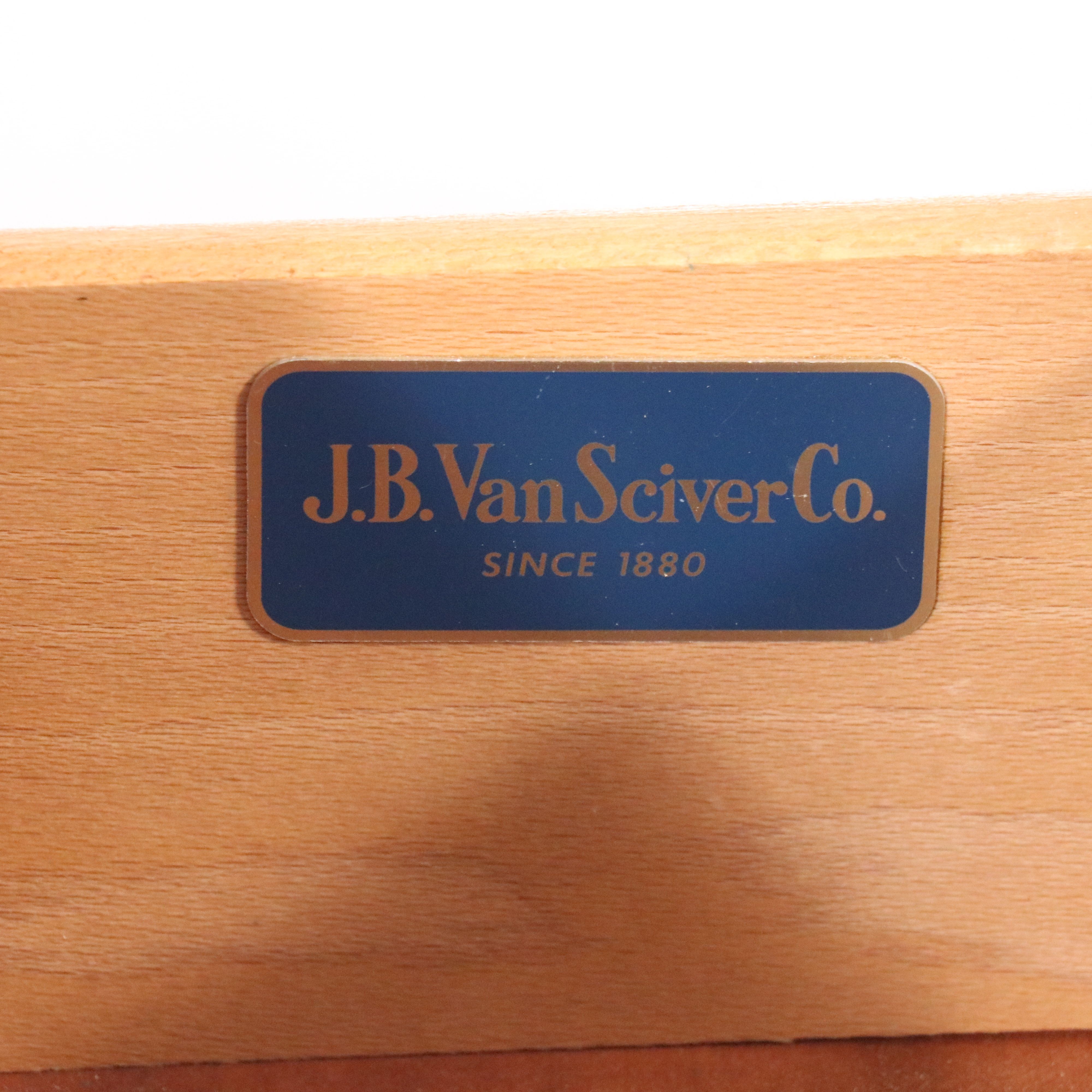 Pair of J. B. Van Sciver Co. Burl Wood and Walnut Nightstands, Mid-20th Century