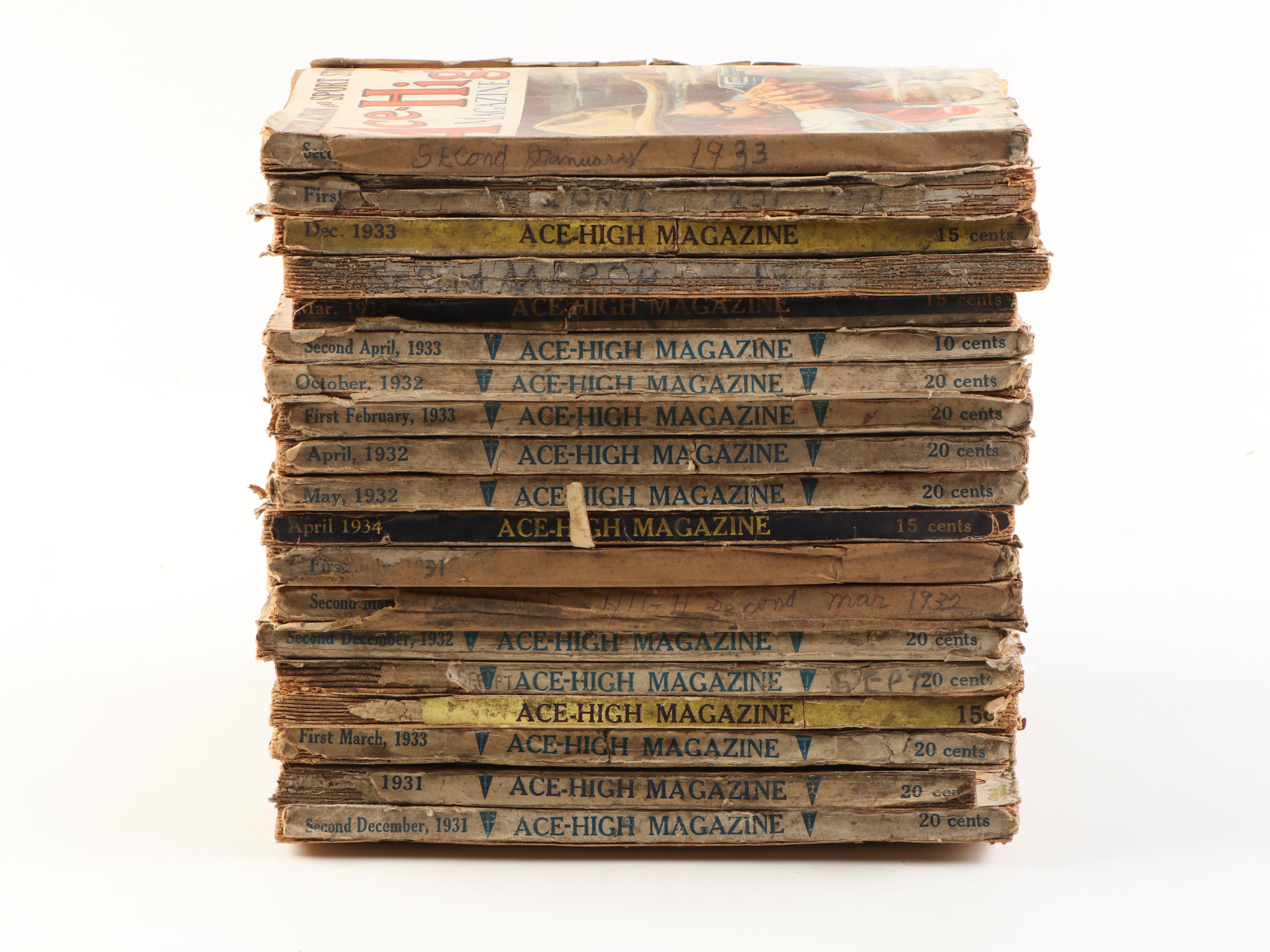 "Ace-High Magazine" 1931–1934 Issues with Louis L'Amour Western Books