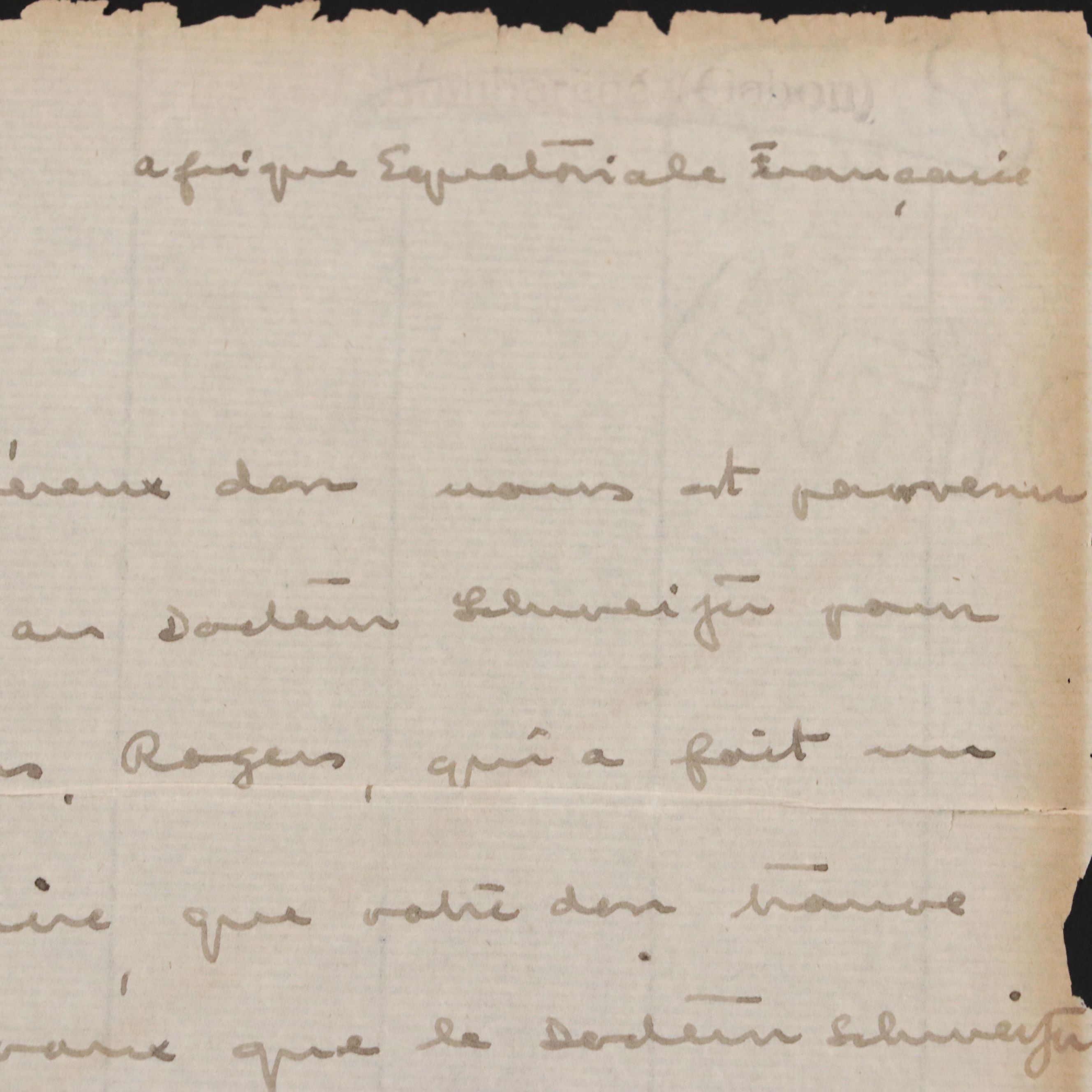 Albert Schweitzer Letter of Gratitude