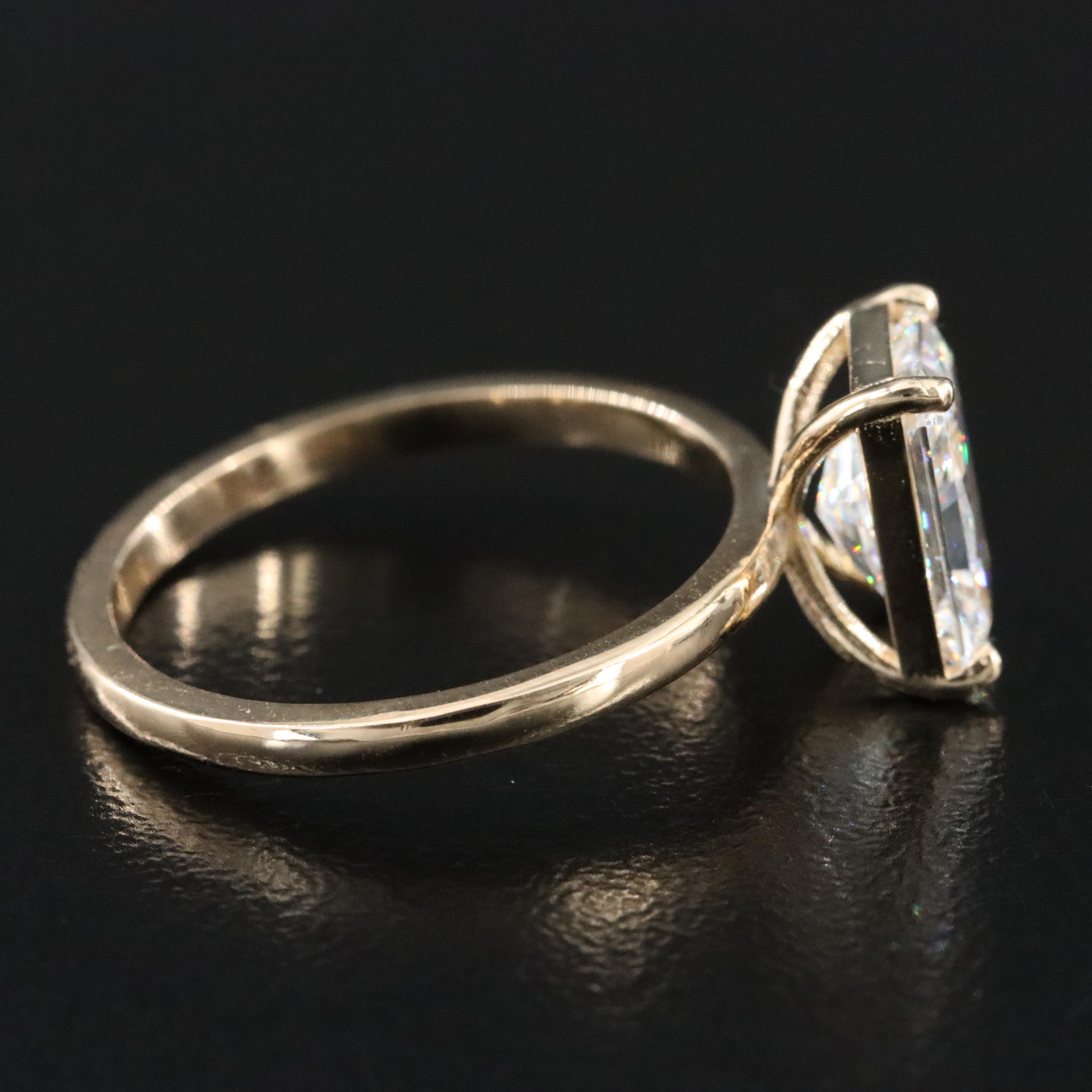 14K 2.05 CT Lab Grown Diamond Solitaire Ring with IGI Report