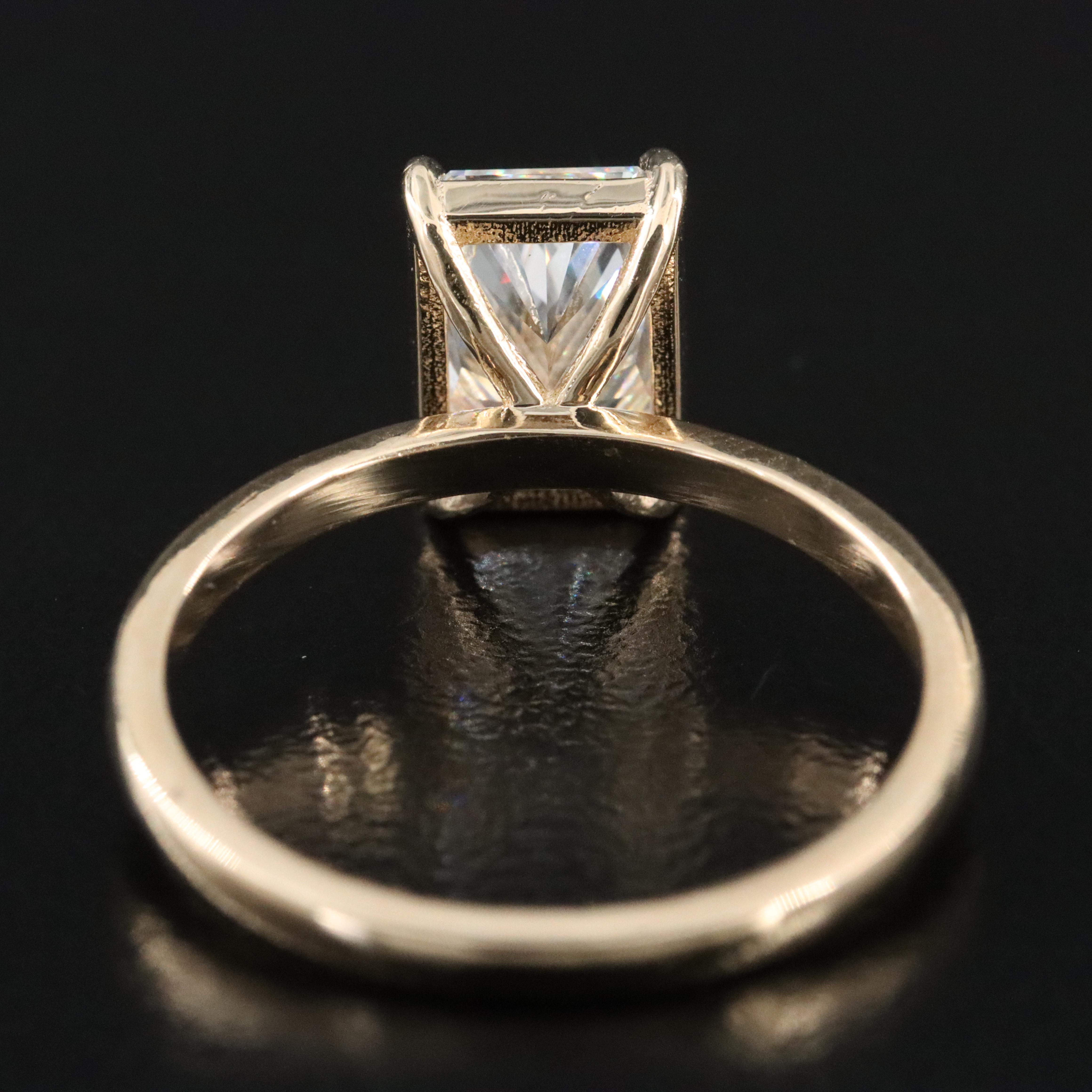 14K 2.05 CT Lab Grown Diamond Solitaire Ring with IGI Report