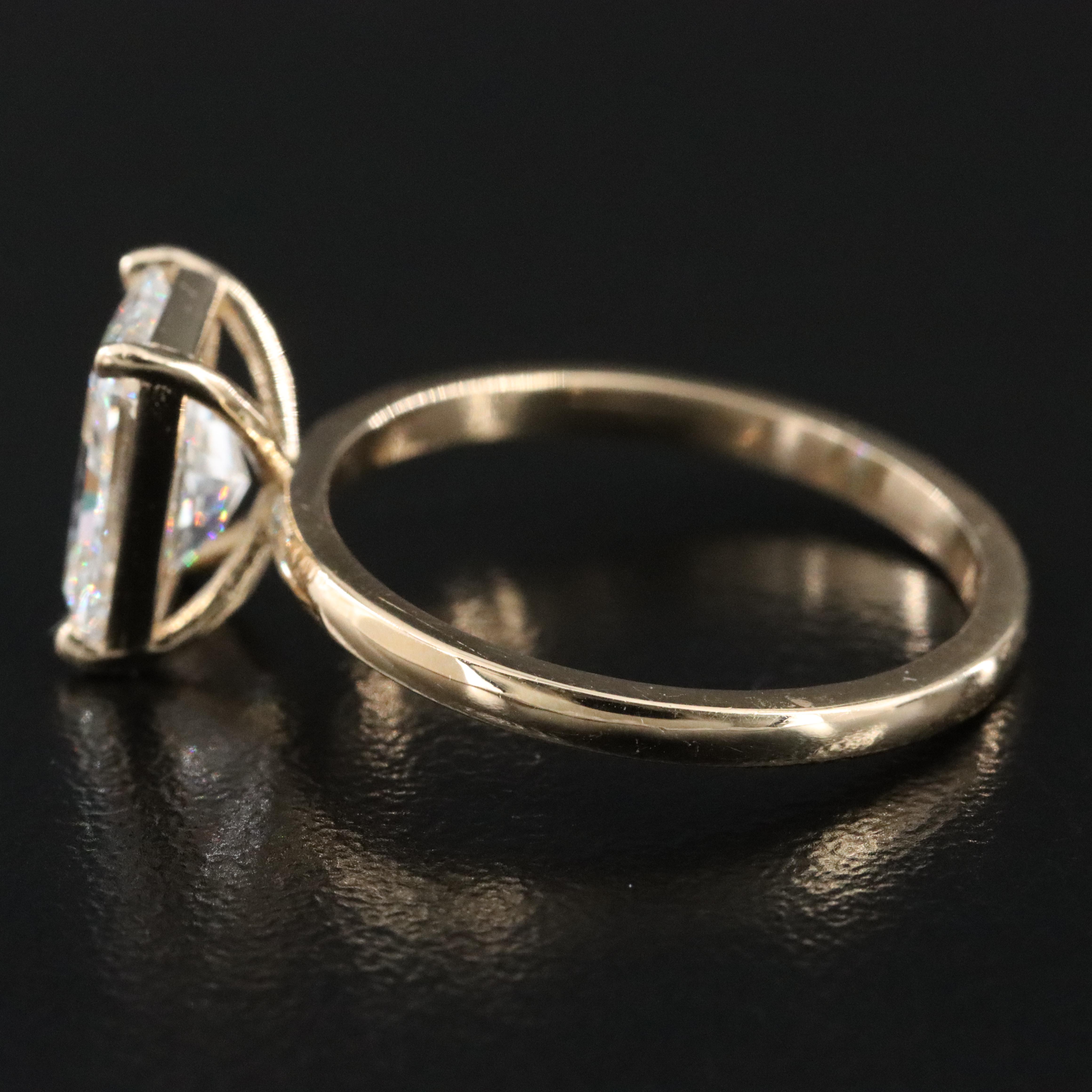 14K 2.05 CT Lab Grown Diamond Solitaire Ring with IGI Report