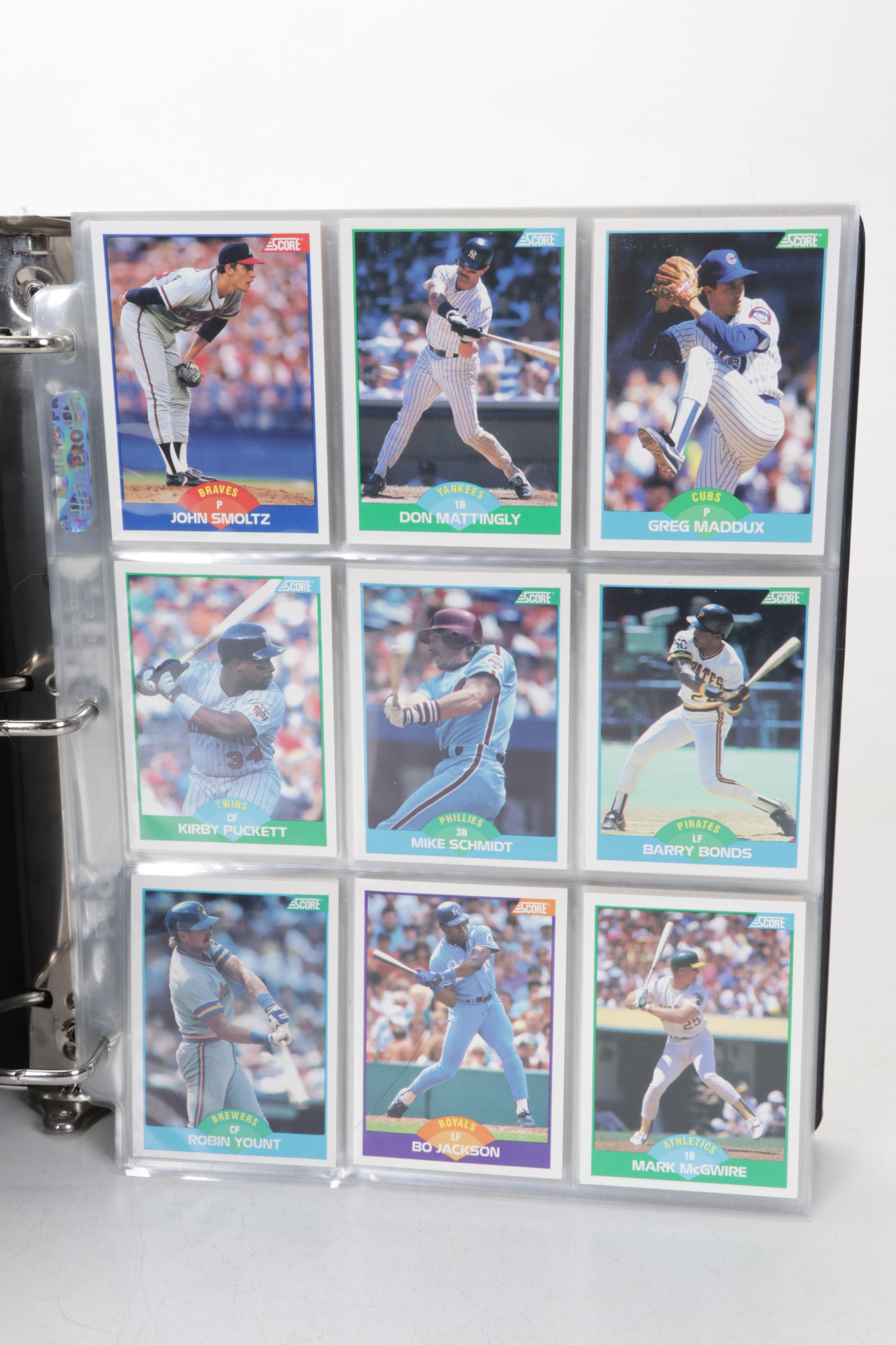 Score Baseball Cards Featuring Barry Bonds, Mark McGwire & More, 1989