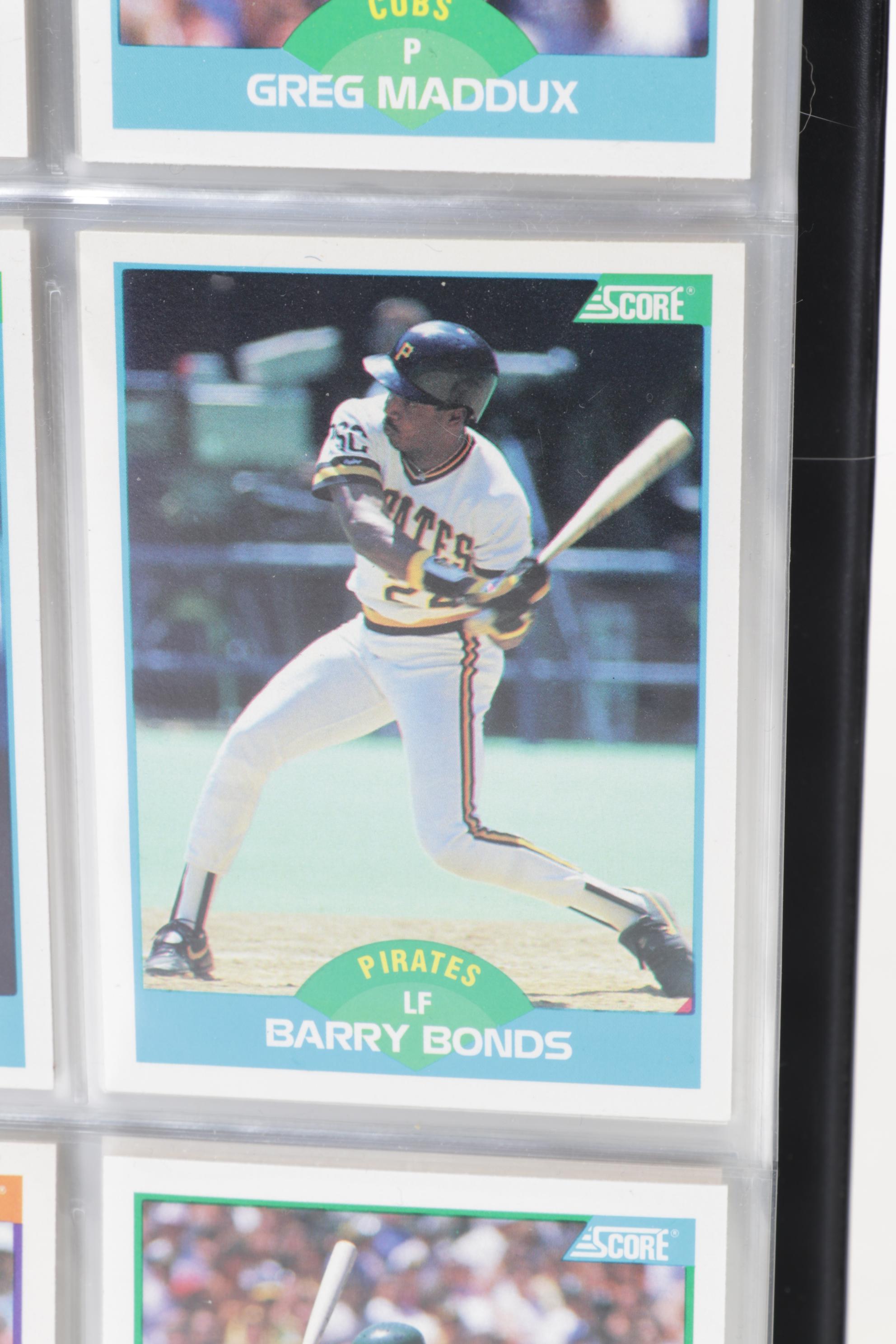 Score Baseball Cards Featuring Barry Bonds, Mark McGwire & More, 1989