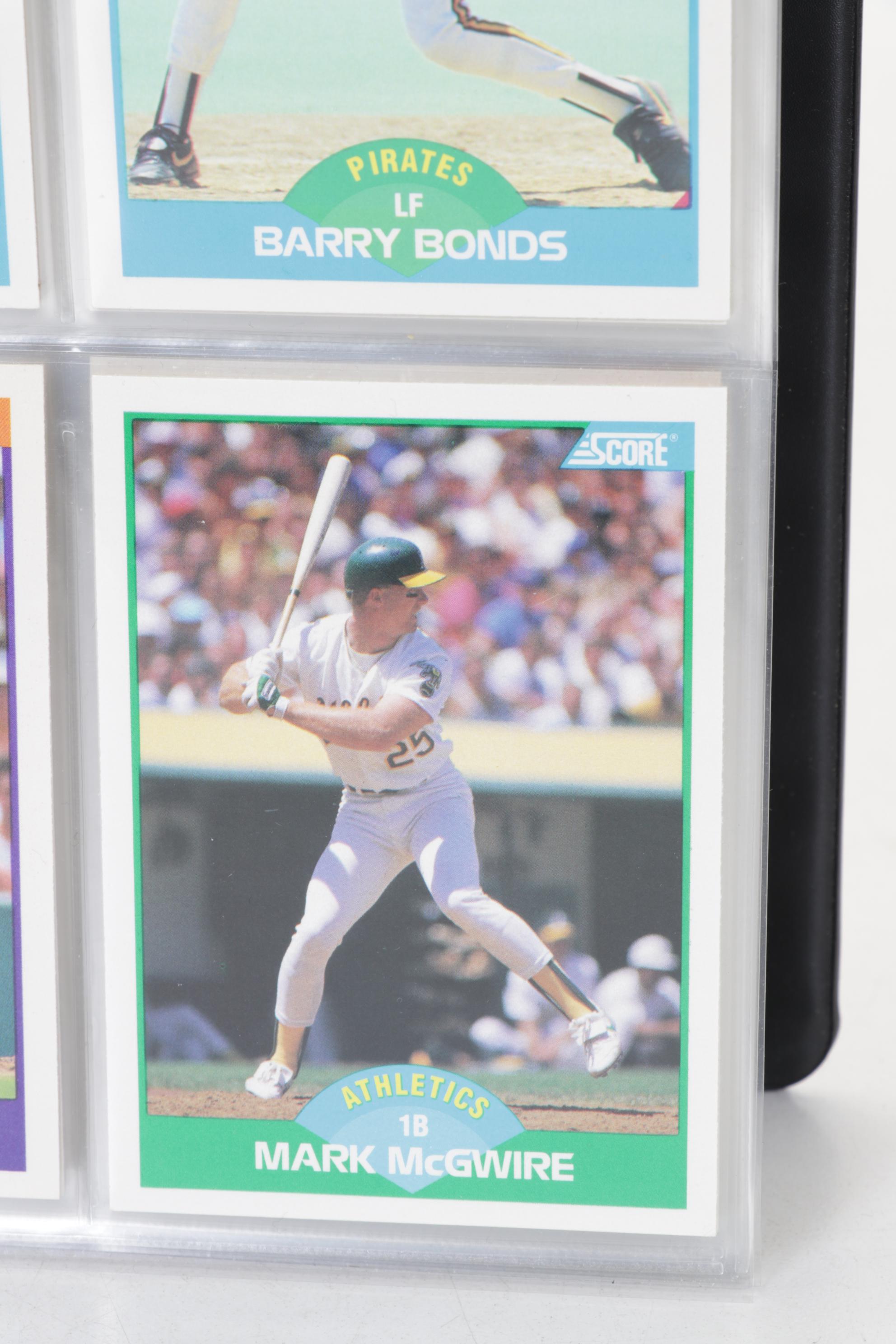 Score Baseball Cards Featuring Barry Bonds, Mark McGwire & More, 1989