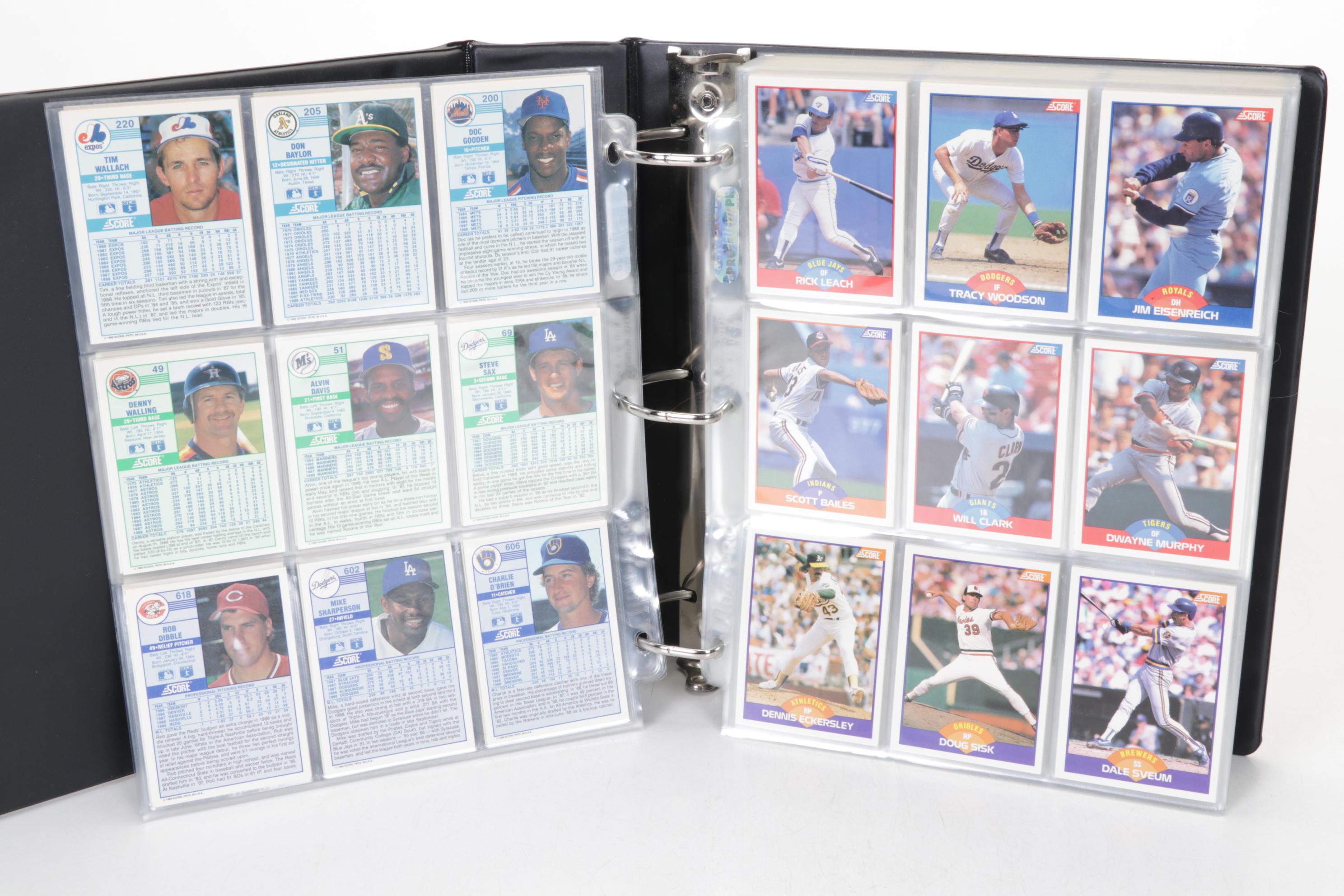 Score Baseball Cards Featuring Barry Bonds, Mark McGwire & More, 1989