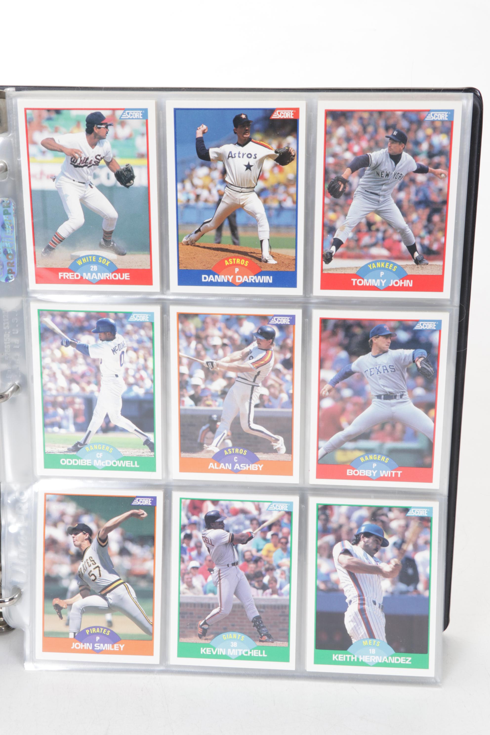 Score Baseball Cards Featuring Barry Bonds, Mark McGwire & More, 1989