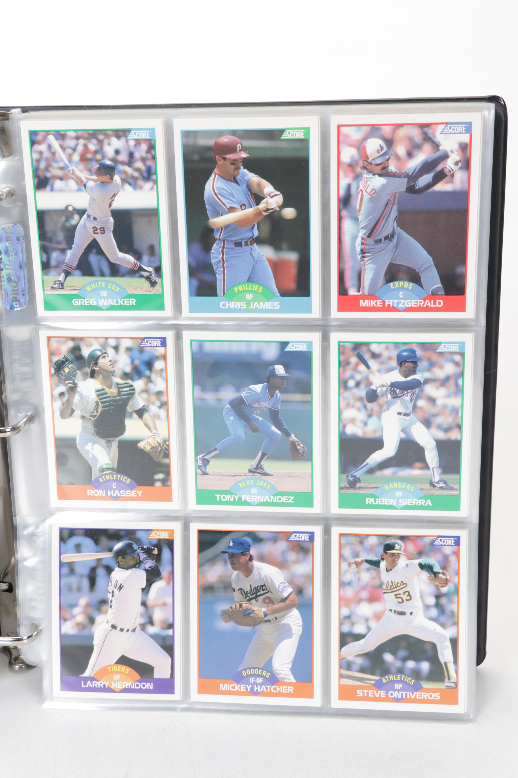 Score Baseball Cards Featuring Barry Bonds, Mark McGwire & More, 1989