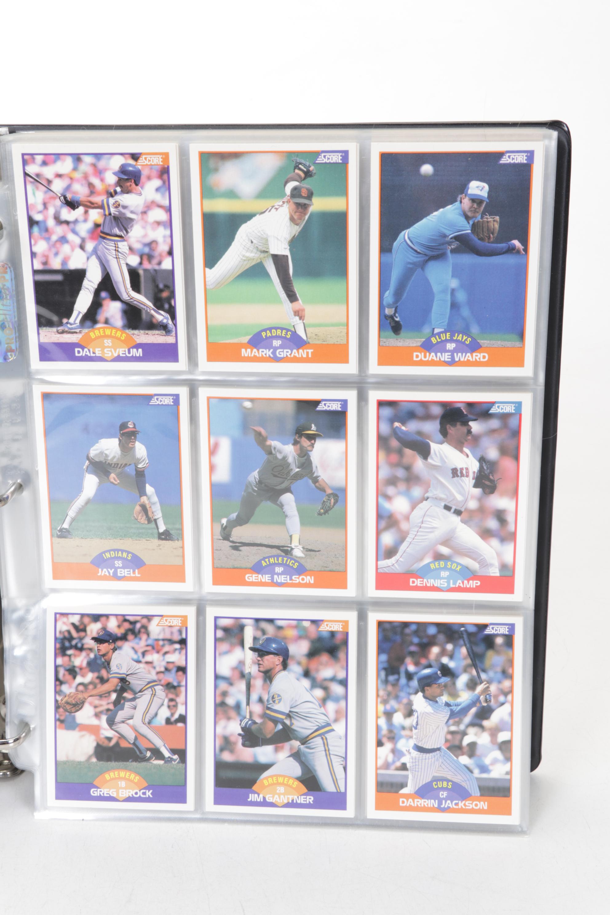 Score Baseball Cards Featuring Barry Bonds, Mark McGwire & More, 1989