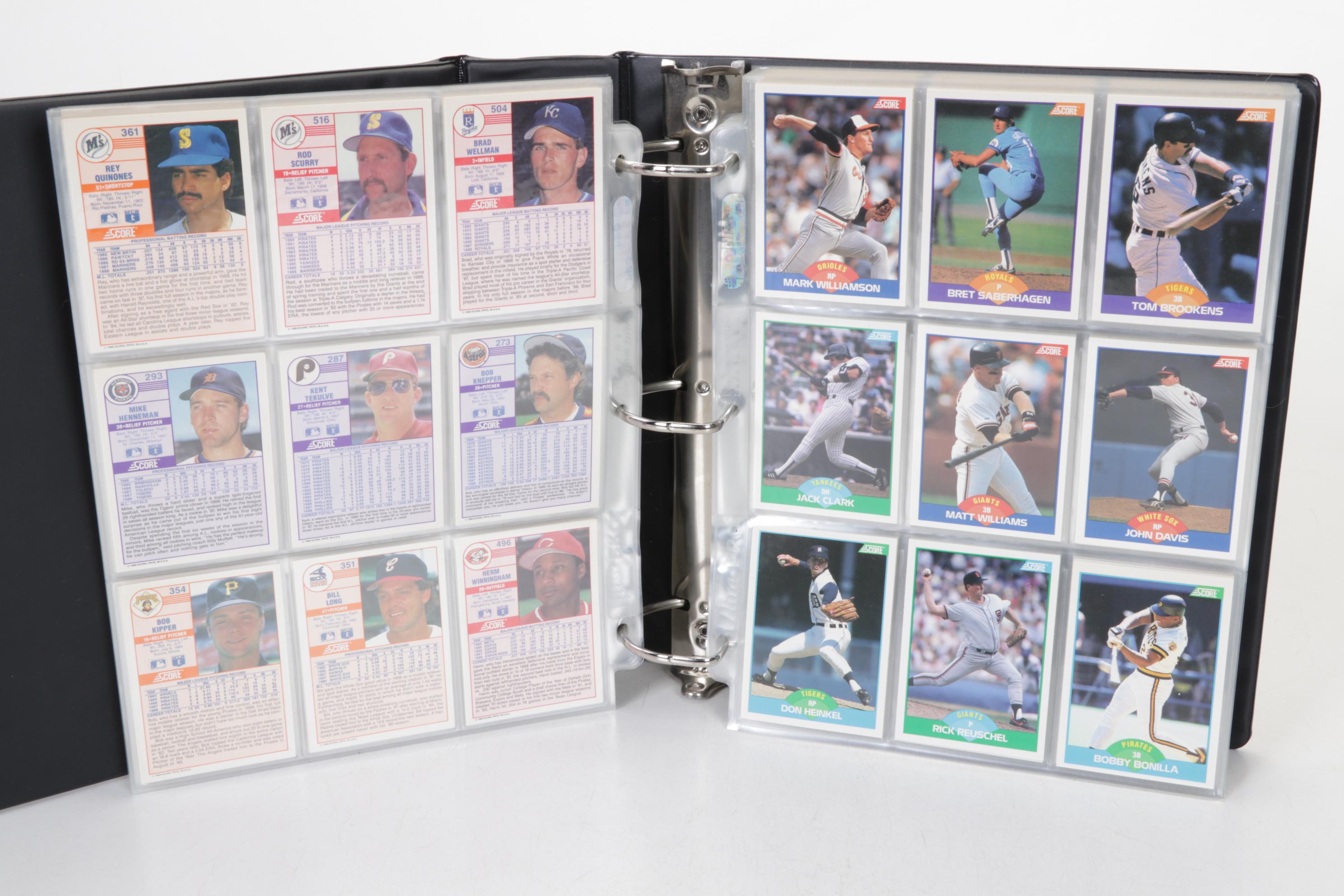 Score Baseball Cards Featuring Barry Bonds, Mark McGwire & More, 1989