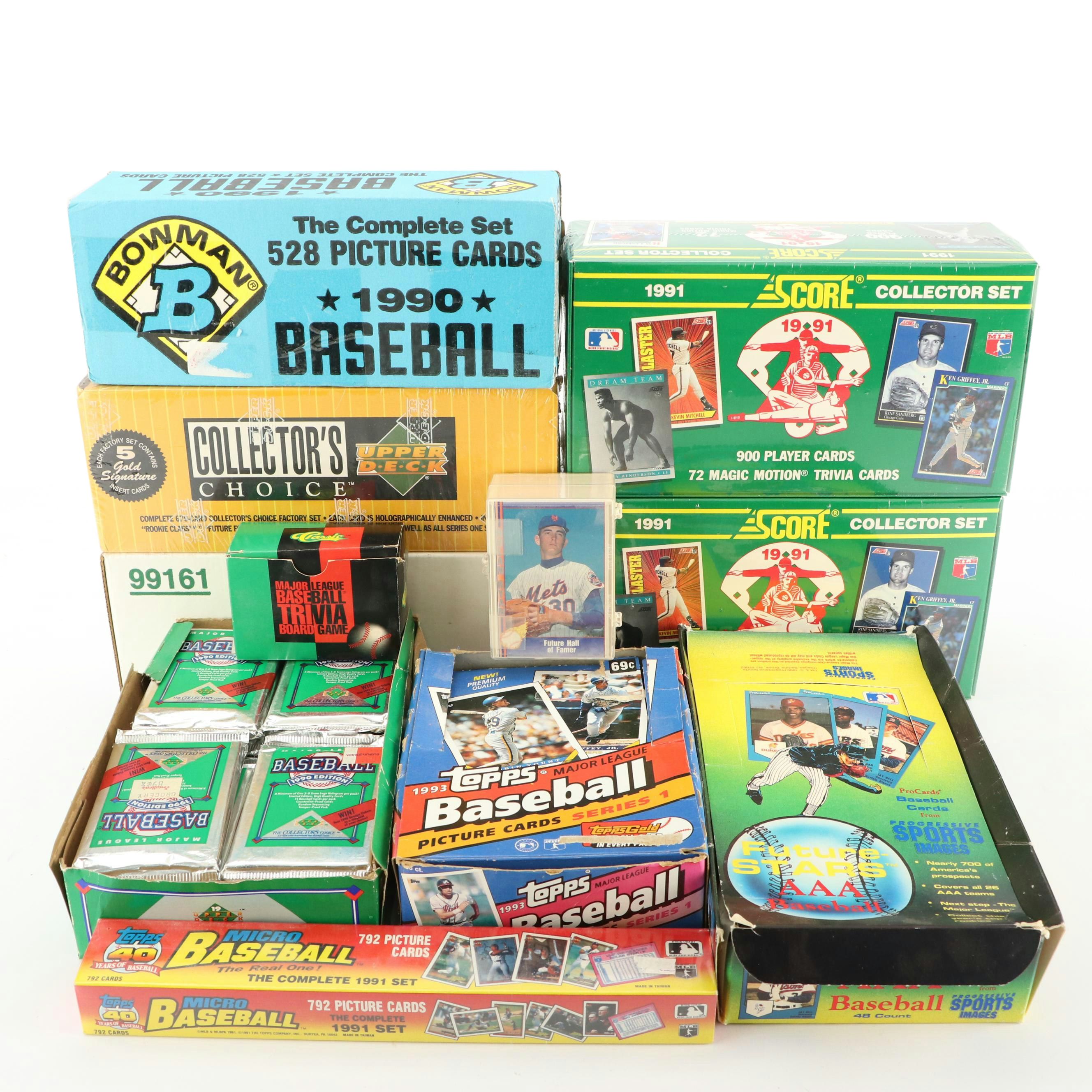 1993 Topps Sealed Baseball Card Wax Packs with Sealed Sets and More