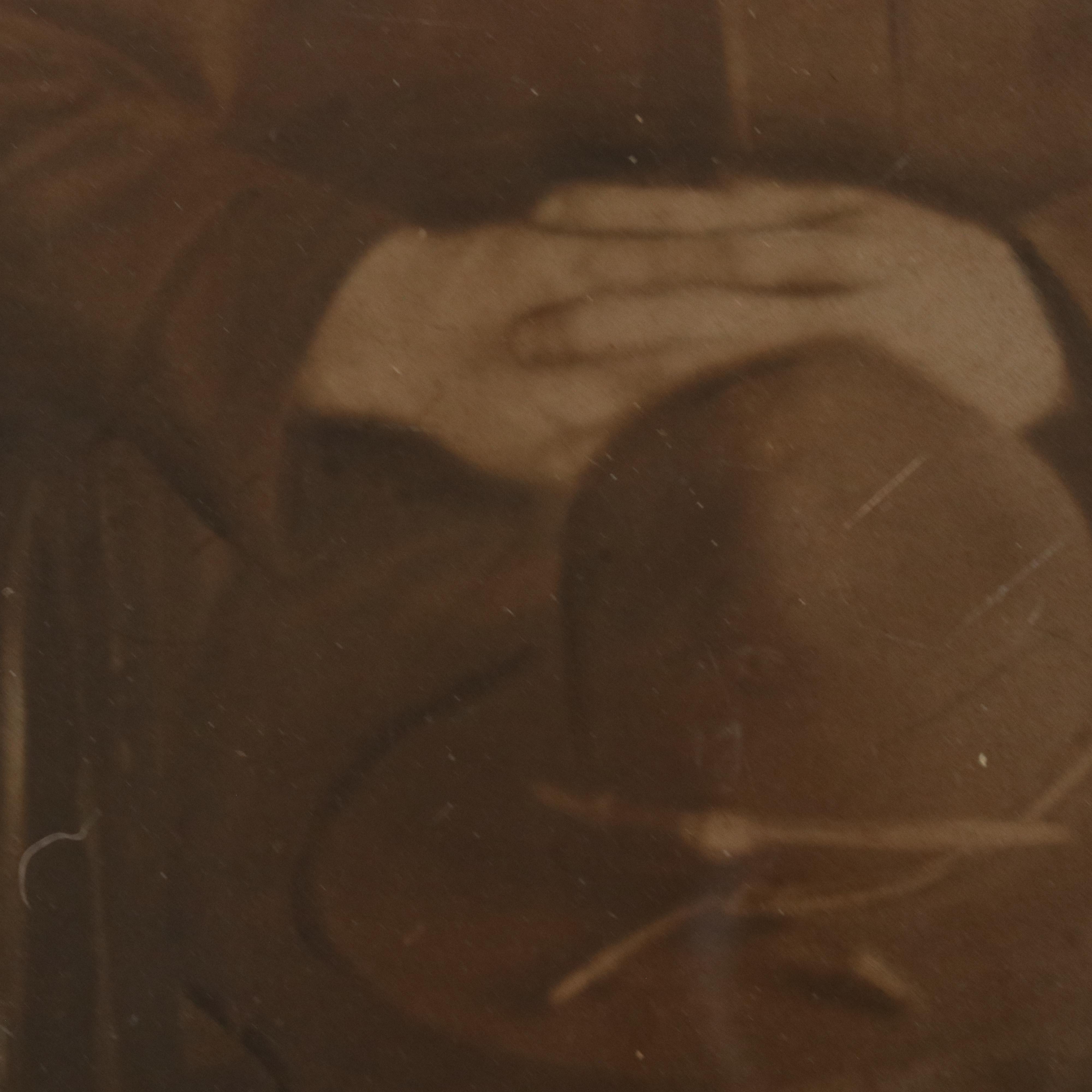 Antique World War I Portrait Hand-Colored Enlarged Photograph, Circa 1914