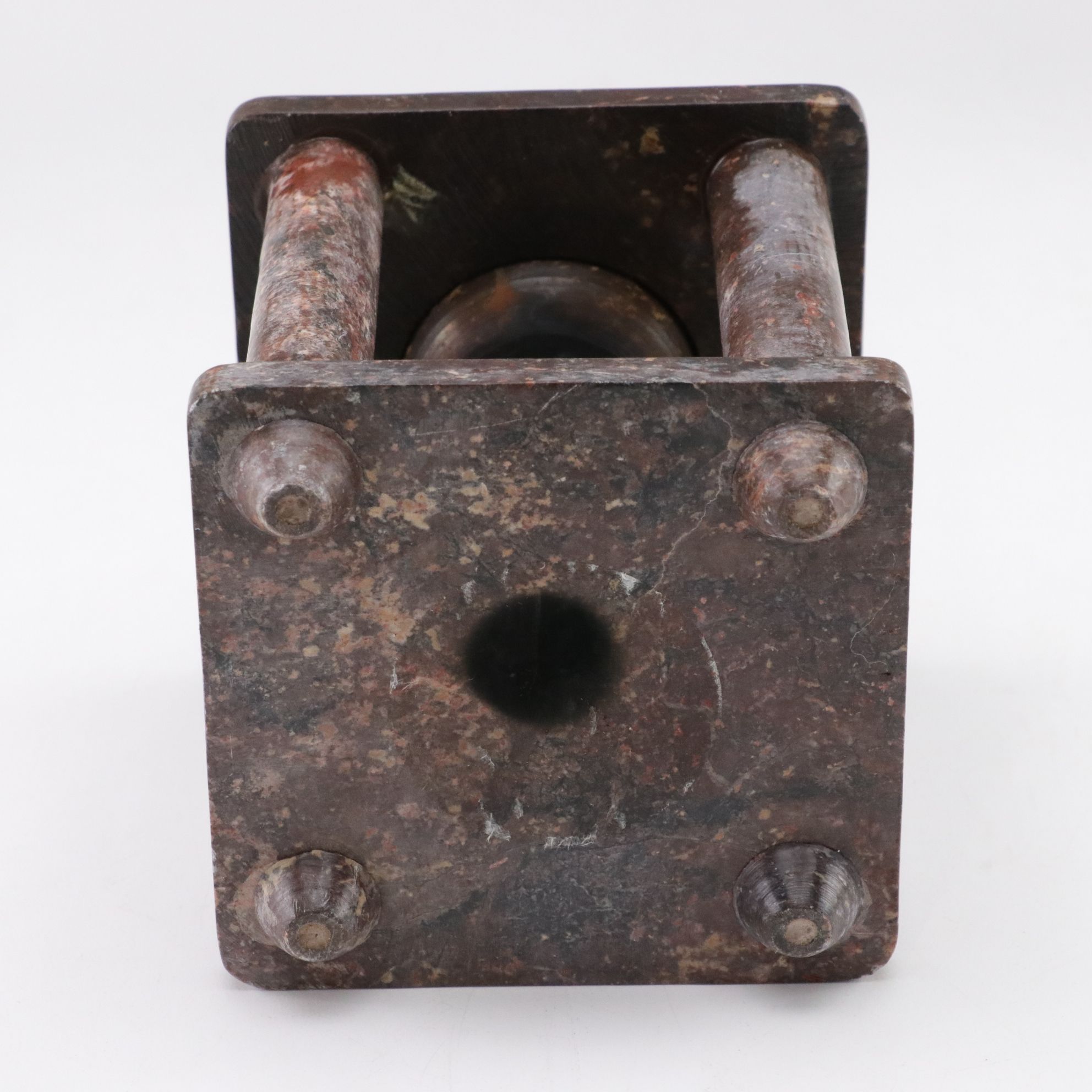 Soapstone Oil Warmer, Carved Incense Tower and Lattice Marble Tealight Holder