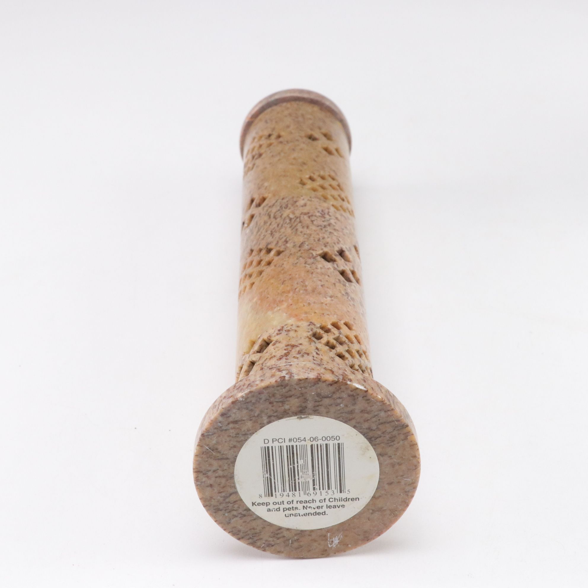 Soapstone Oil Warmer, Carved Incense Tower and Lattice Marble Tealight Holder